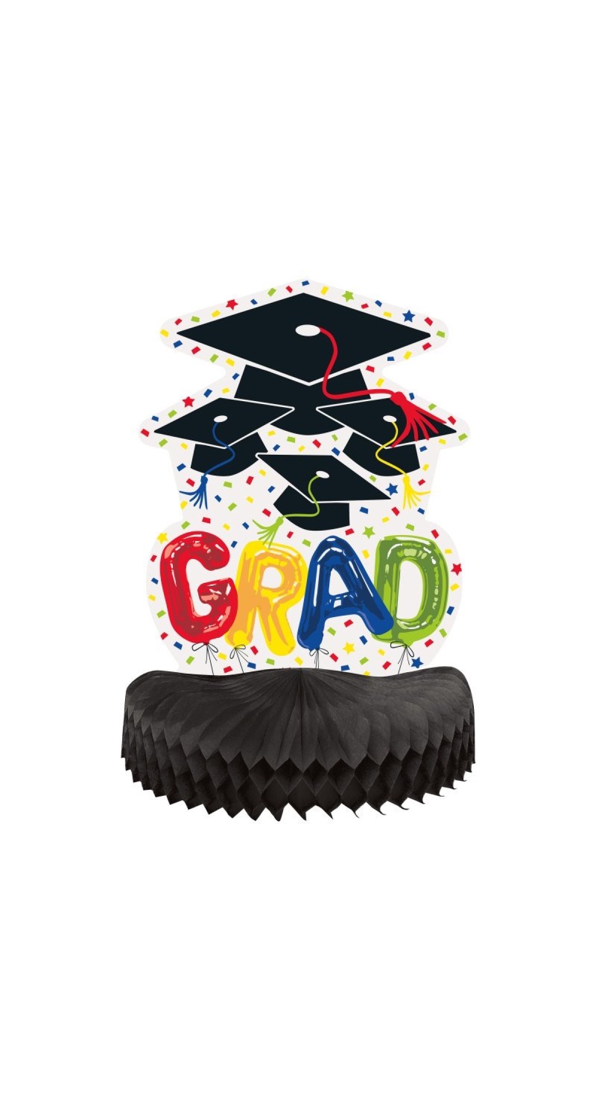 Graduation Honeycomb Centerpiece - 10"x24"