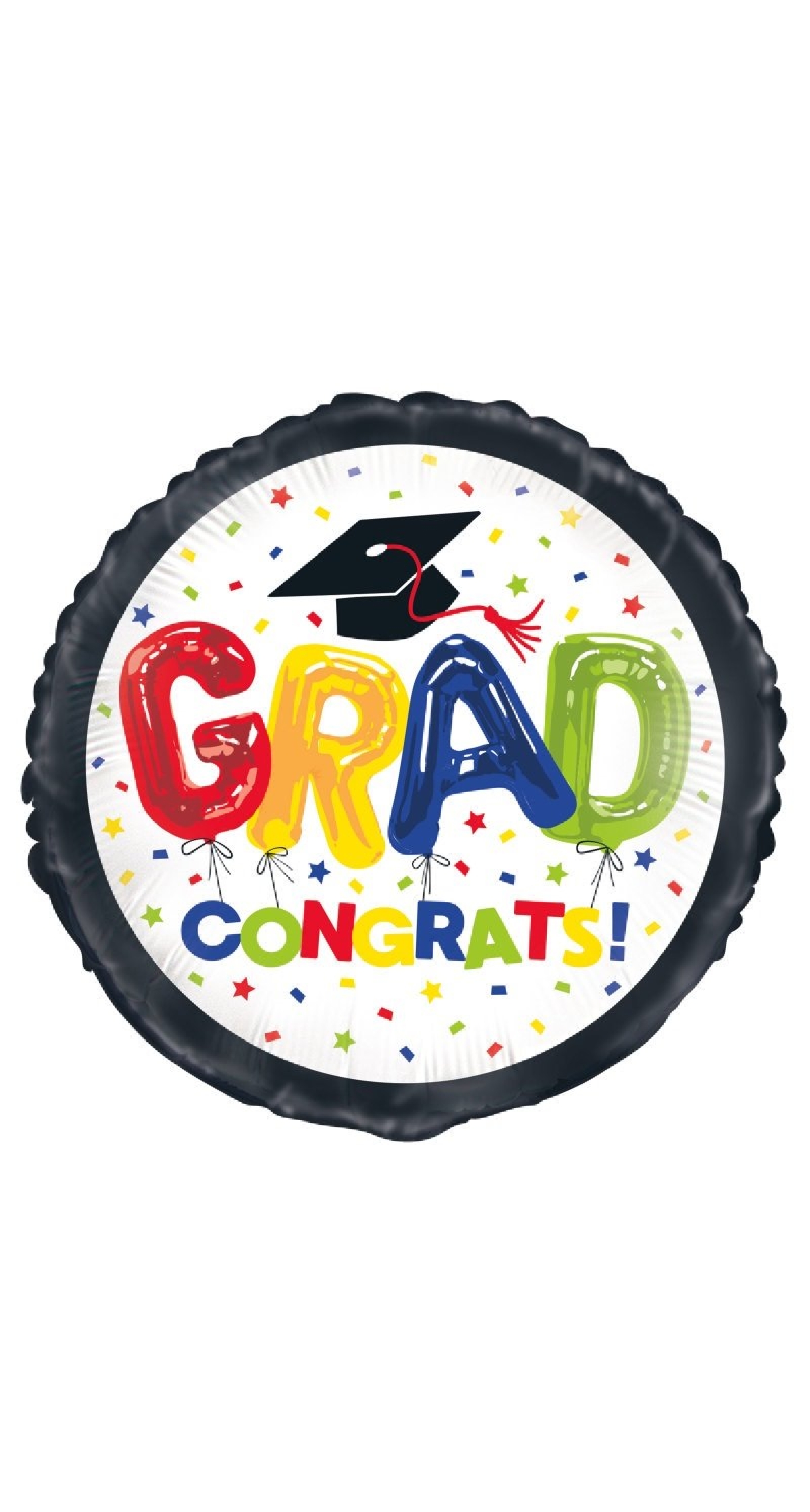Congrats Grad 18 Inch Round Foil Balloon