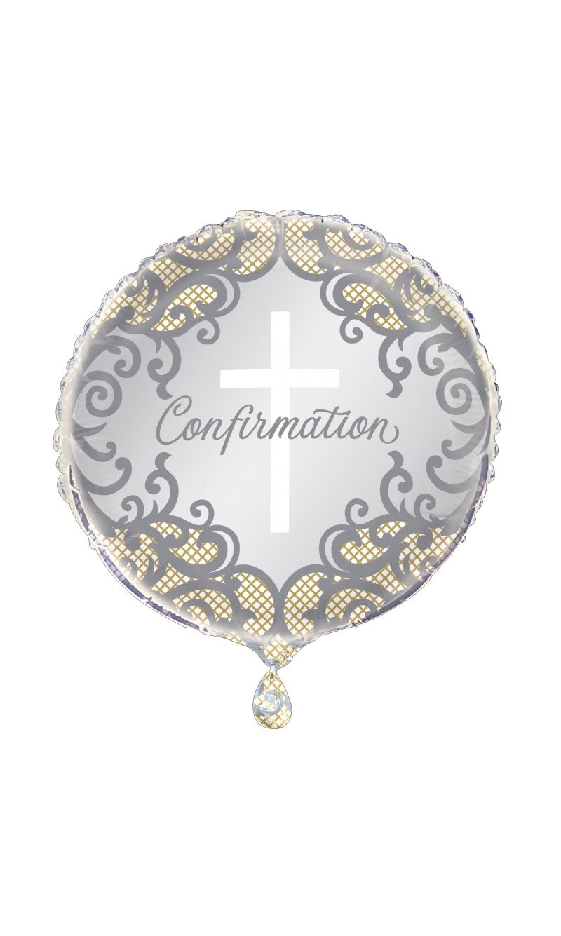 Fancy Gold Cross Confirmation 18" Foil Balloon
