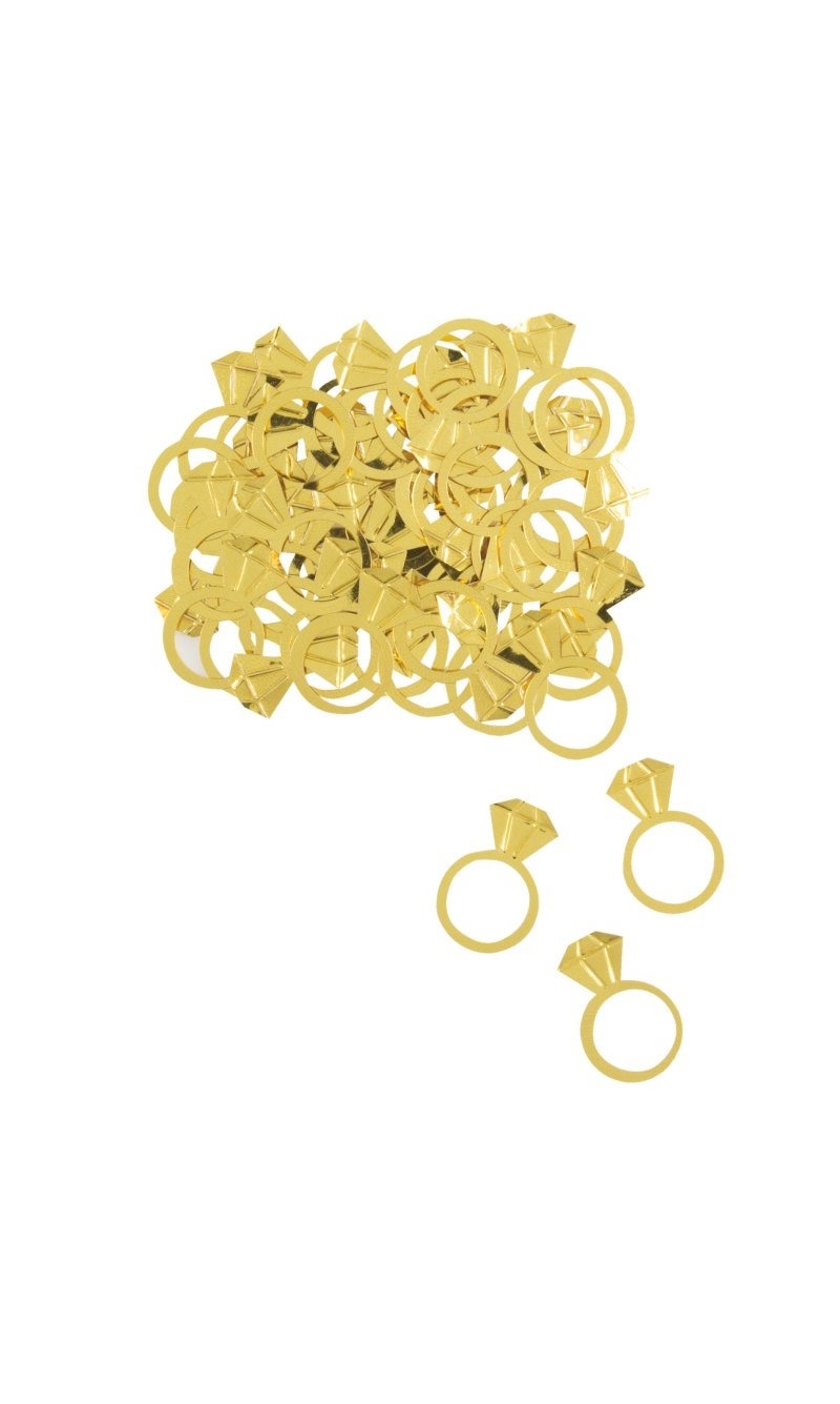 Large Gold Diamond Ring Foil Confetti - 14g