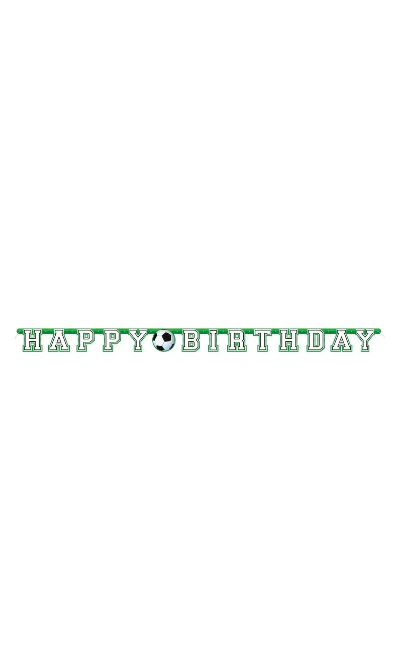 Football Jointed Happy Birthday Banner - 7 ft
