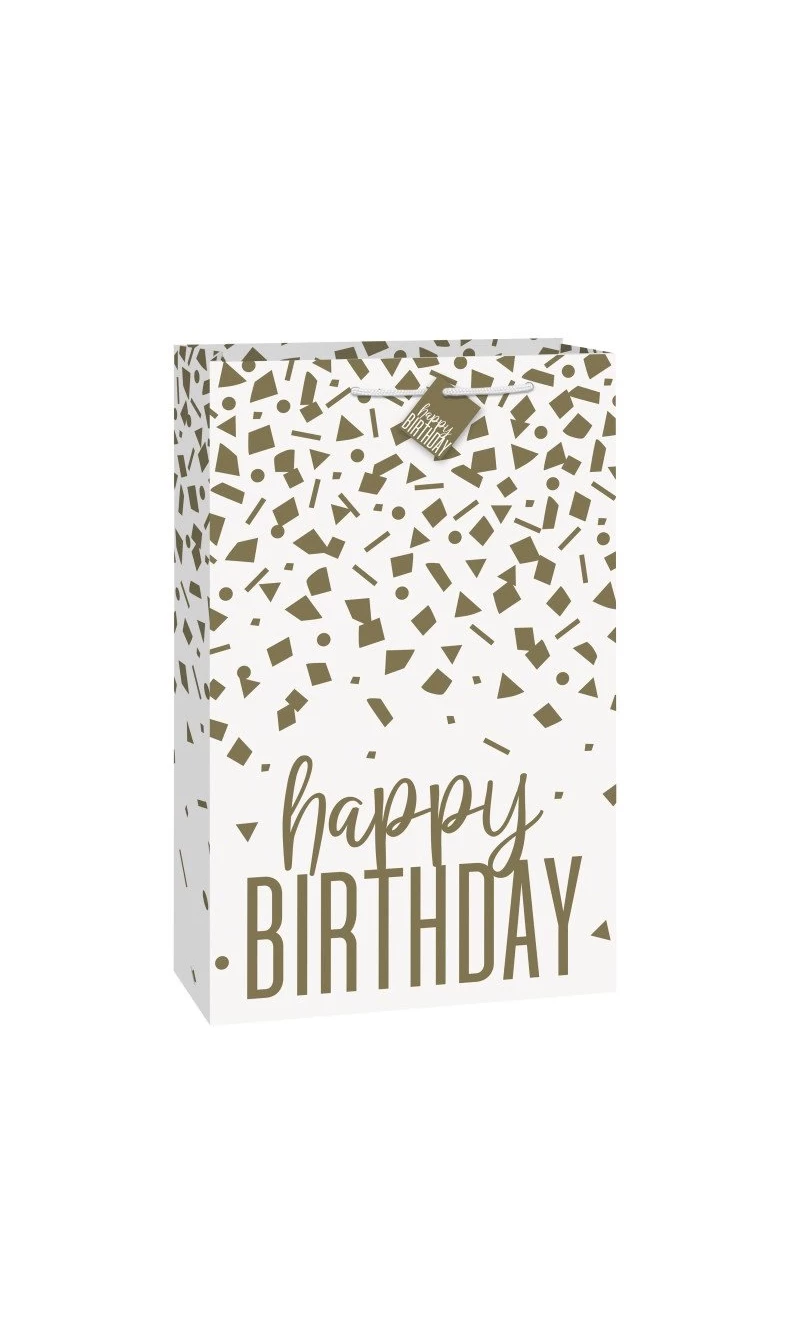 Confetti Gold Birthday Extra Jumbo Gift Bag