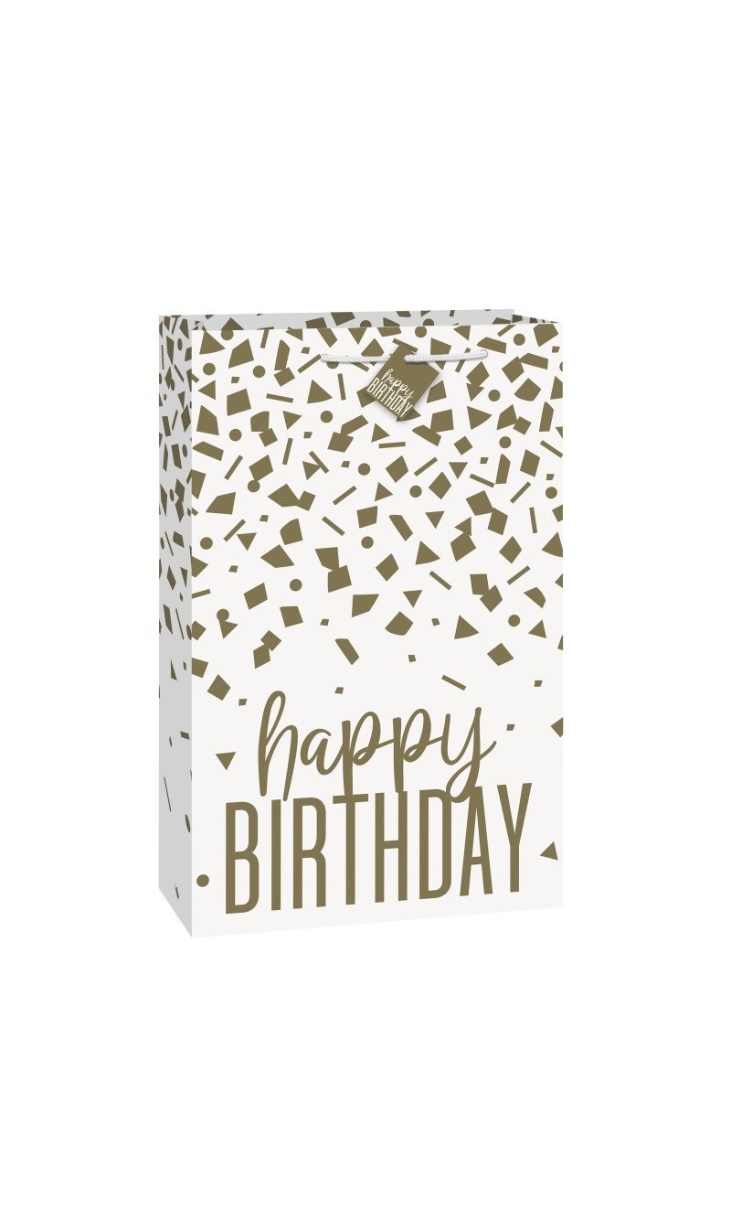 Confetti Gold Birthday Extra Jumbo Gift Bag