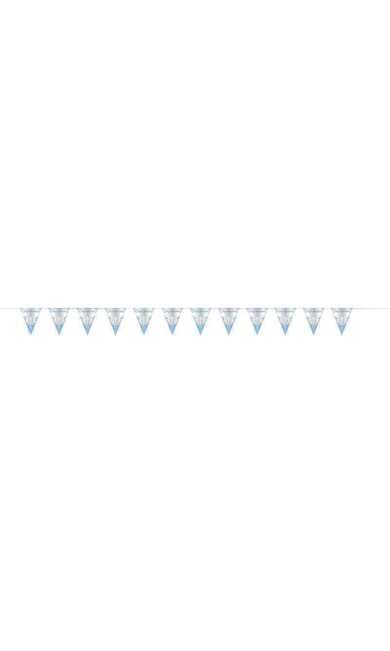 Fancy Blue Cross Confirmation Flag Banner - 9ft