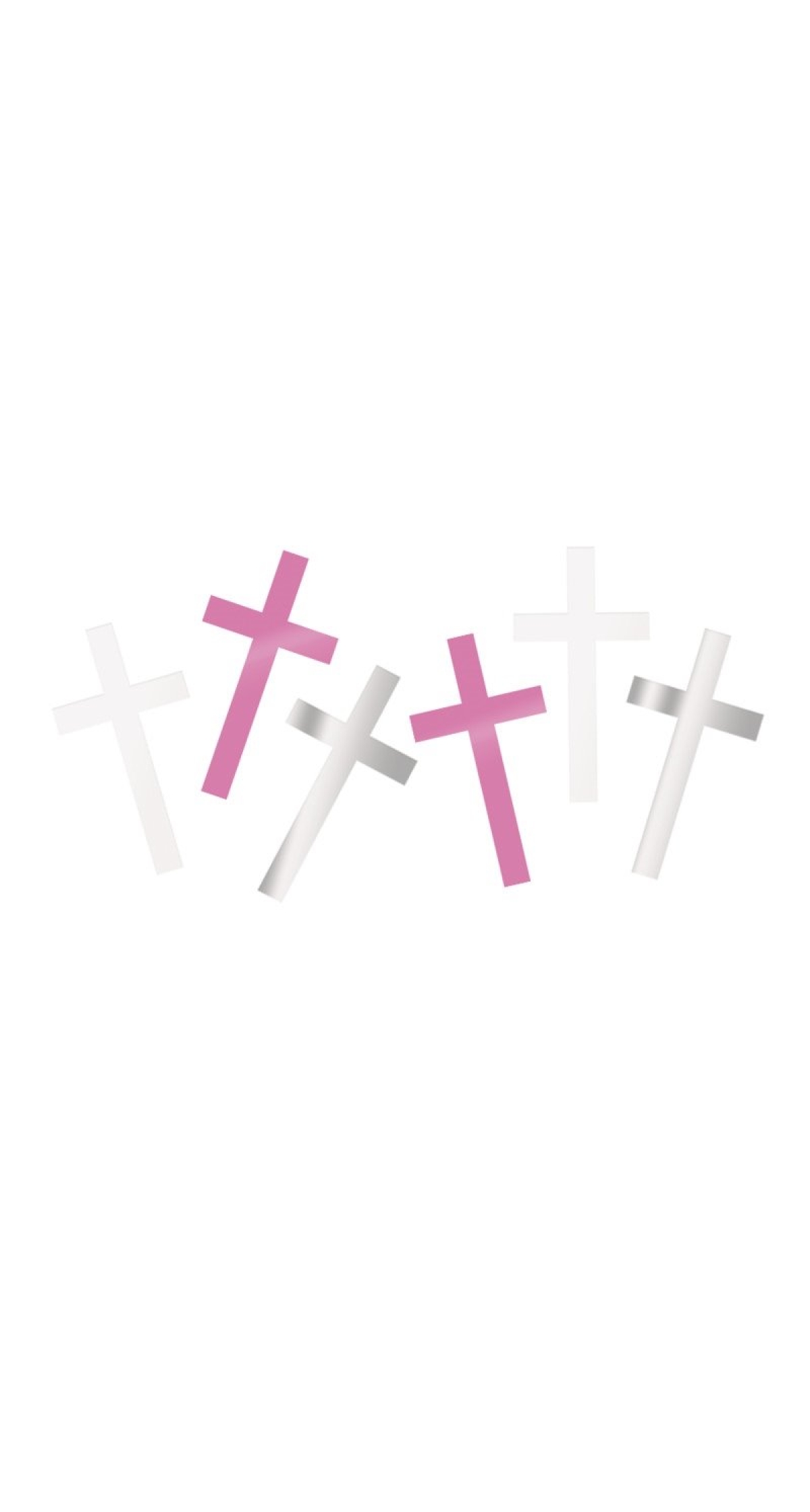 Fancy Pink Cross Foil Confetti - 14g