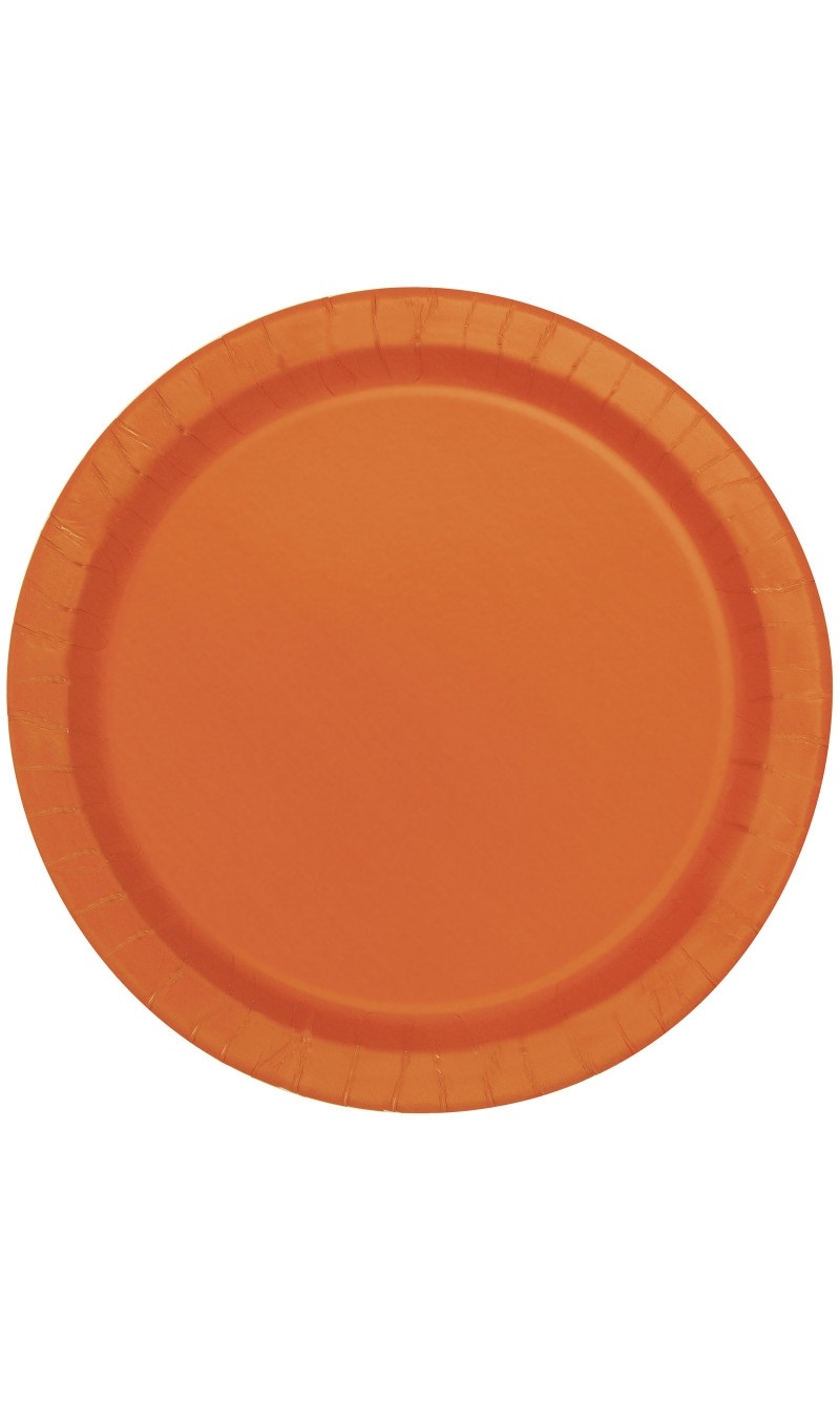 Pumpkin Orange 7 Inch Dessert Plates - 20pk