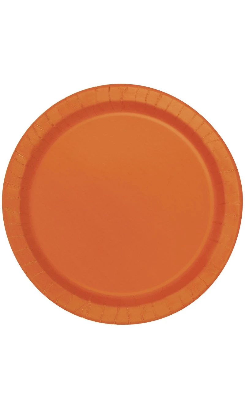 Pumpkin Orange 7 Inch Dessert Plates - 20pk