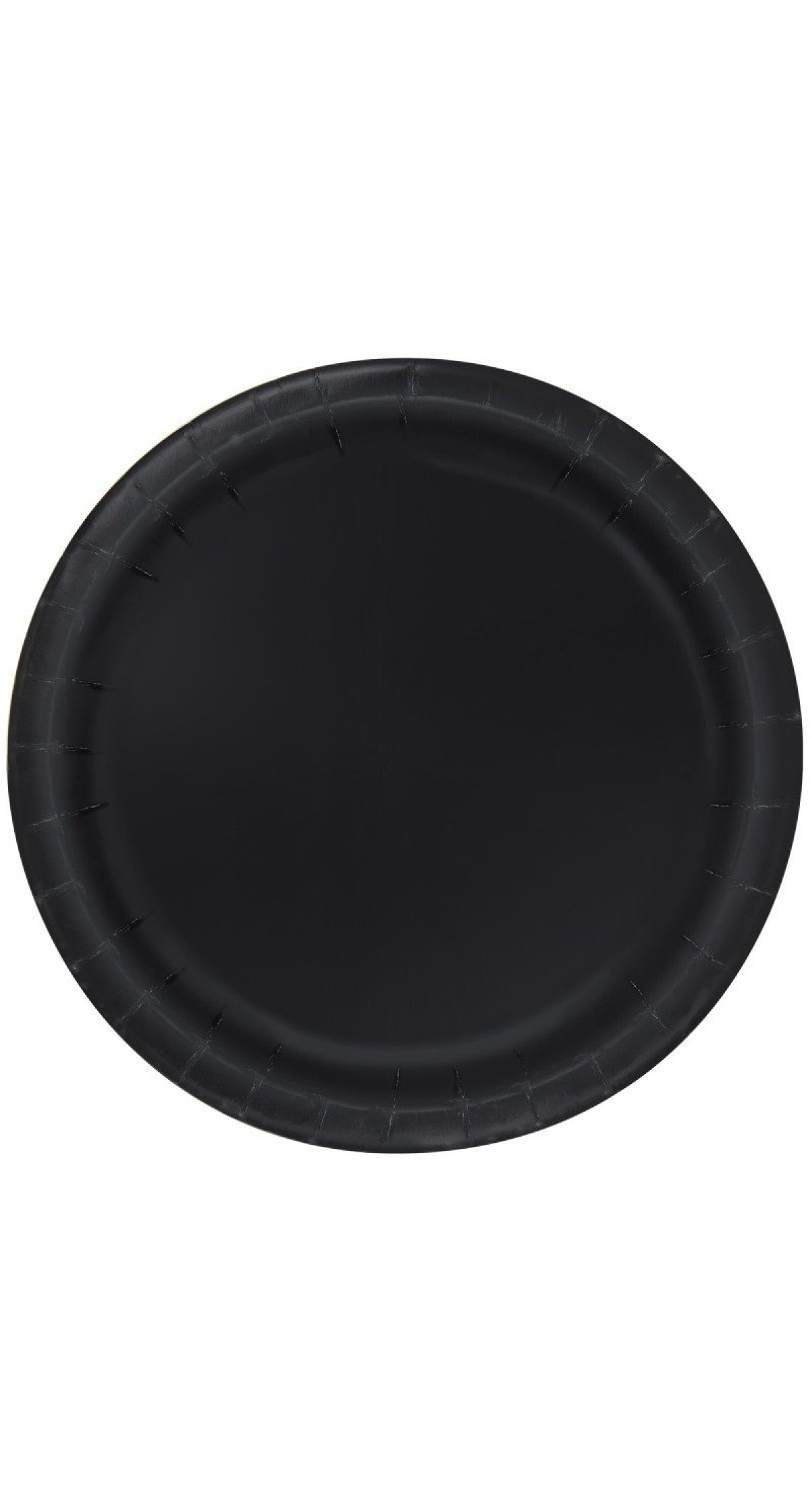 Black Solid Round 9 Inch Dinner Plates - 16pk