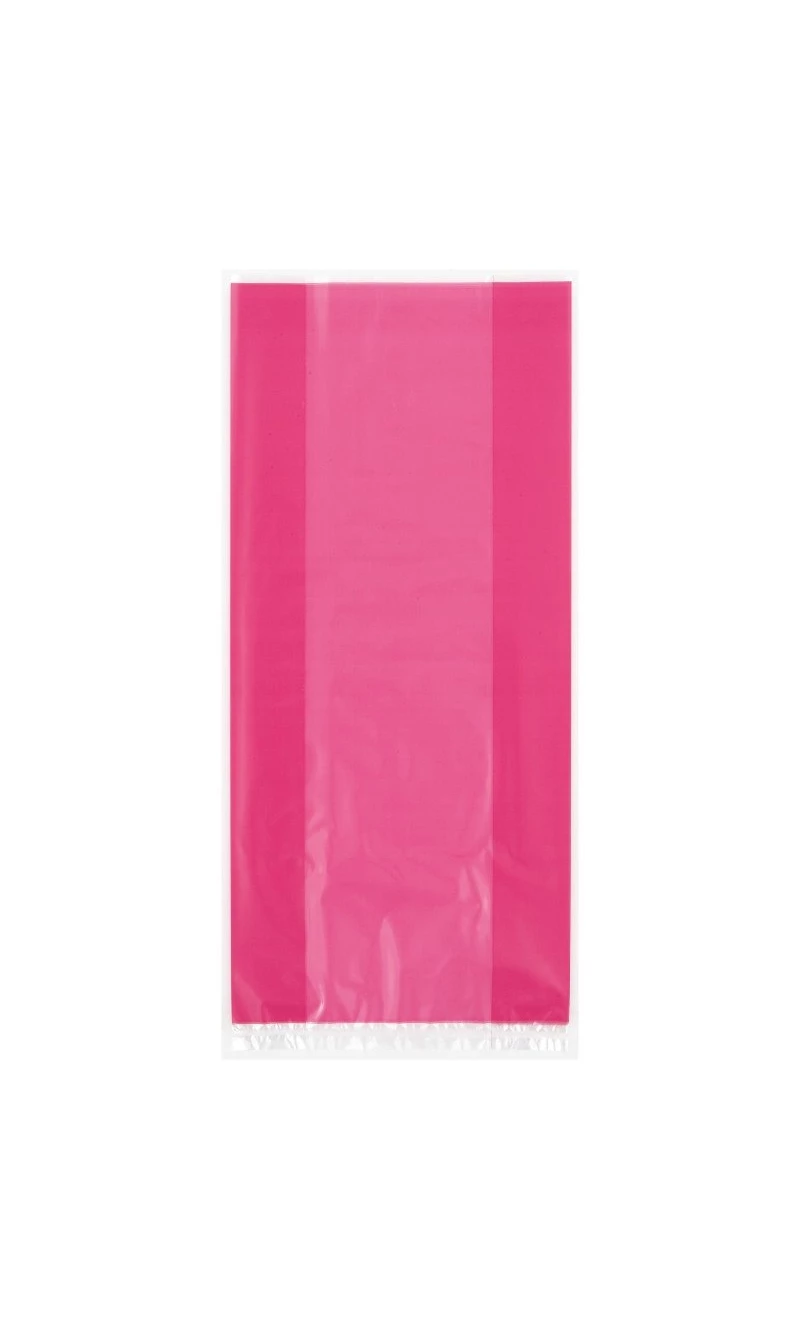 Hot Pink Cellophane Bags (12.7cm x 28cm) - 30pk