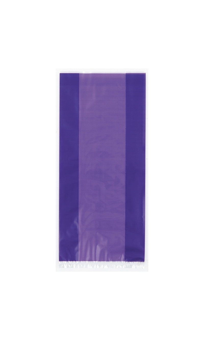 Purple Cellophane Bags (12.7cm x 28cm) - 30pk