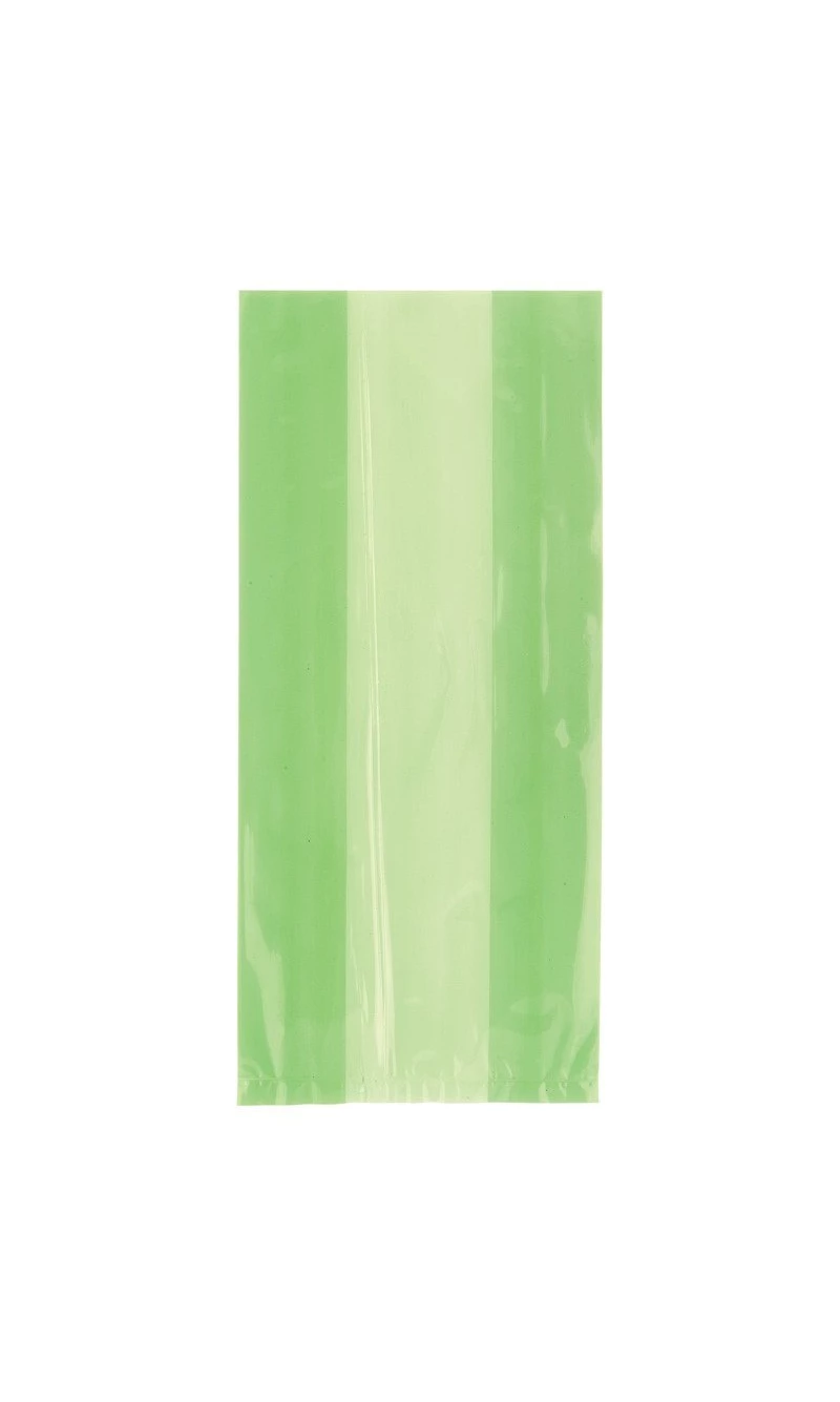 Lime Green Cellophane Bags (12.7cm x 28cm) - 30pk