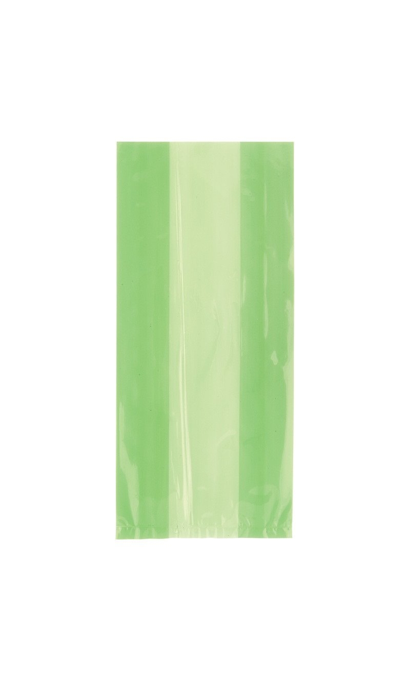 Lime Green Cellophane Bags (12.7cm x 28cm) - 30pk