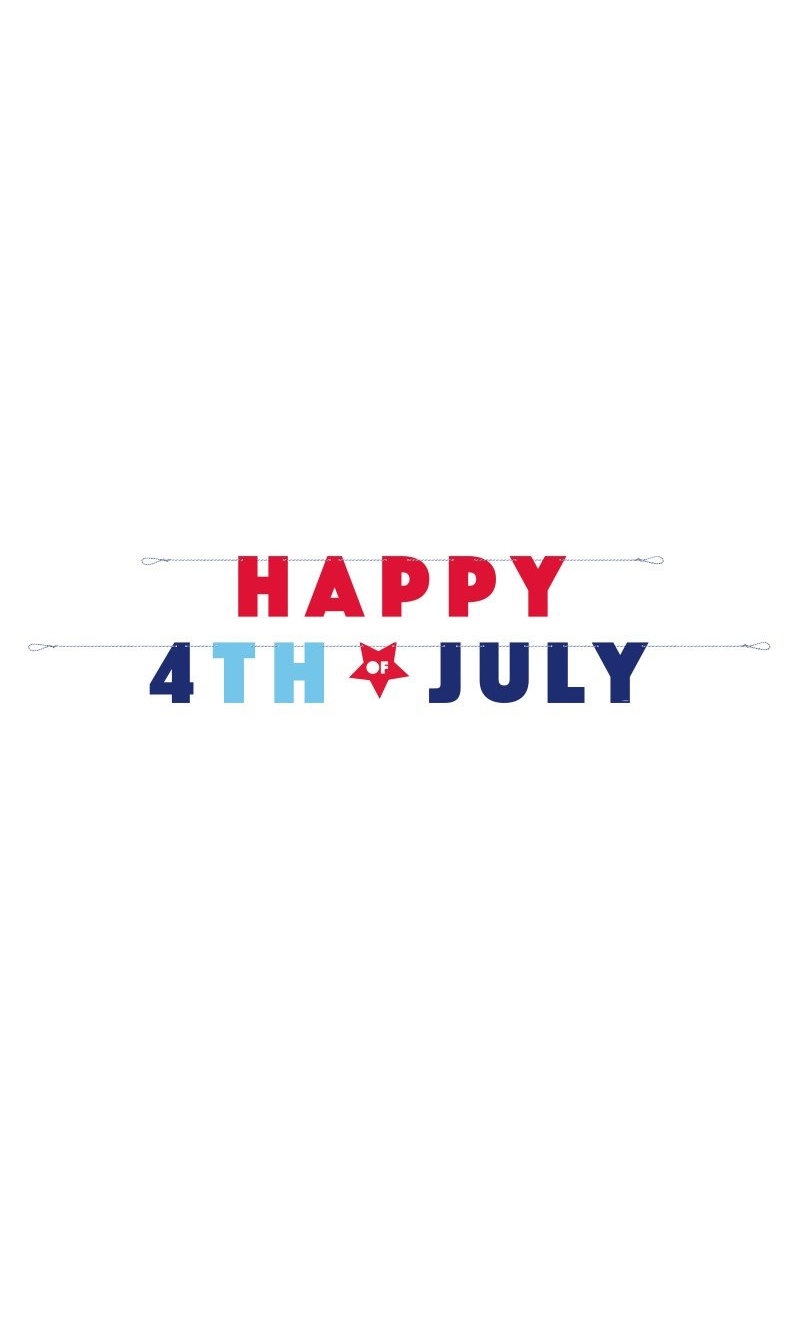 USA Happy 4th of July Letter Banner 8.5ft - 2pc