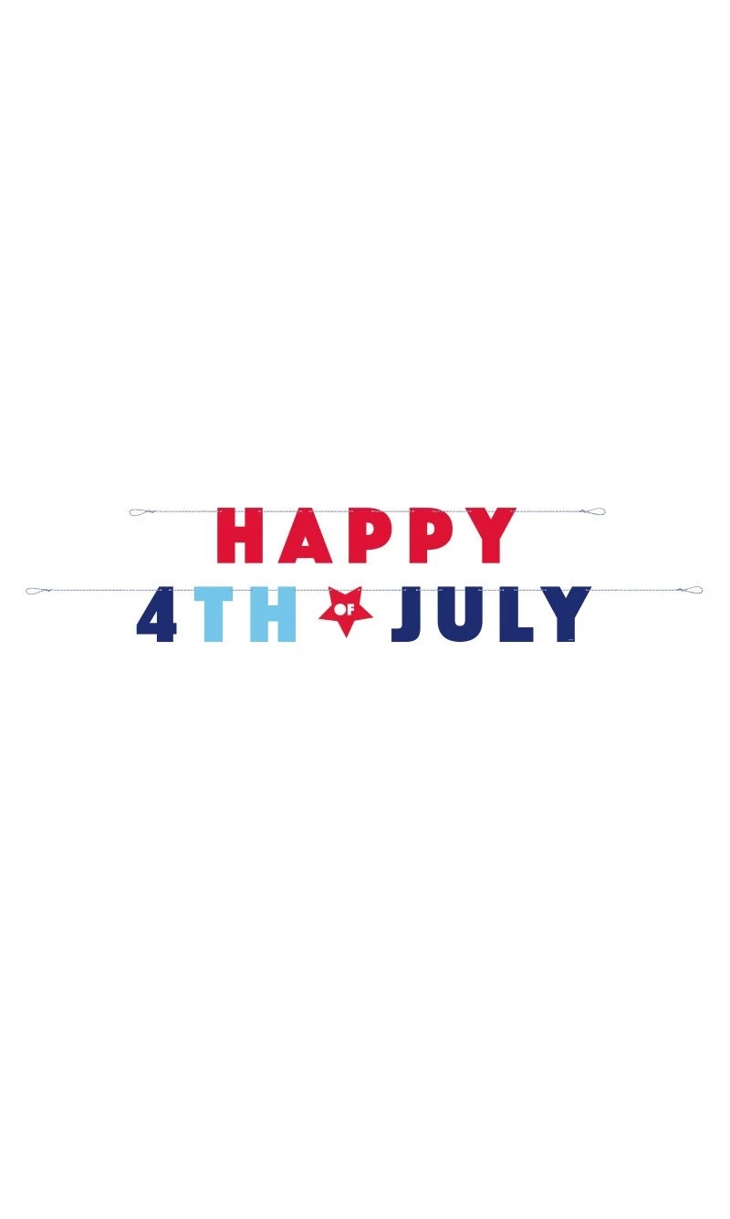 USA Happy 4th of July Letter Banner 8.5ft - 2pc