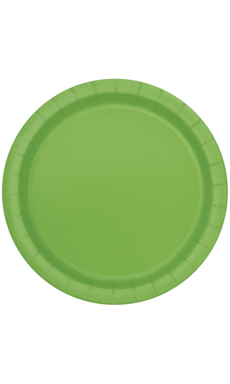 Lime Green 9 Inch Dinner Plates - 16pk