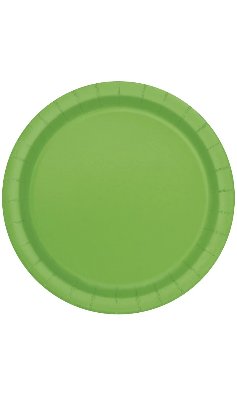 Lime Green 9 Inch Dinner Plates - 16pk