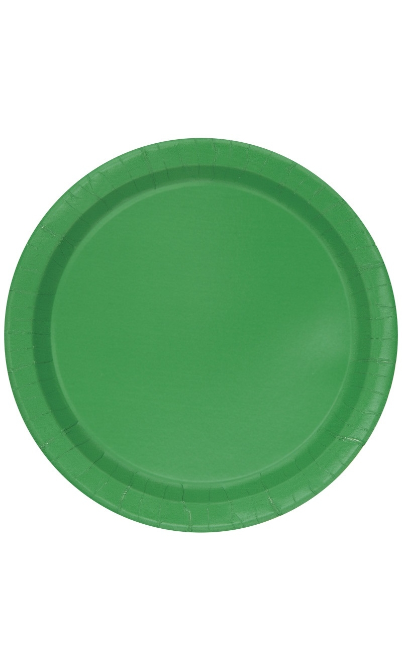 Emerald Green 9 Inch Dinner Plates - 16pk