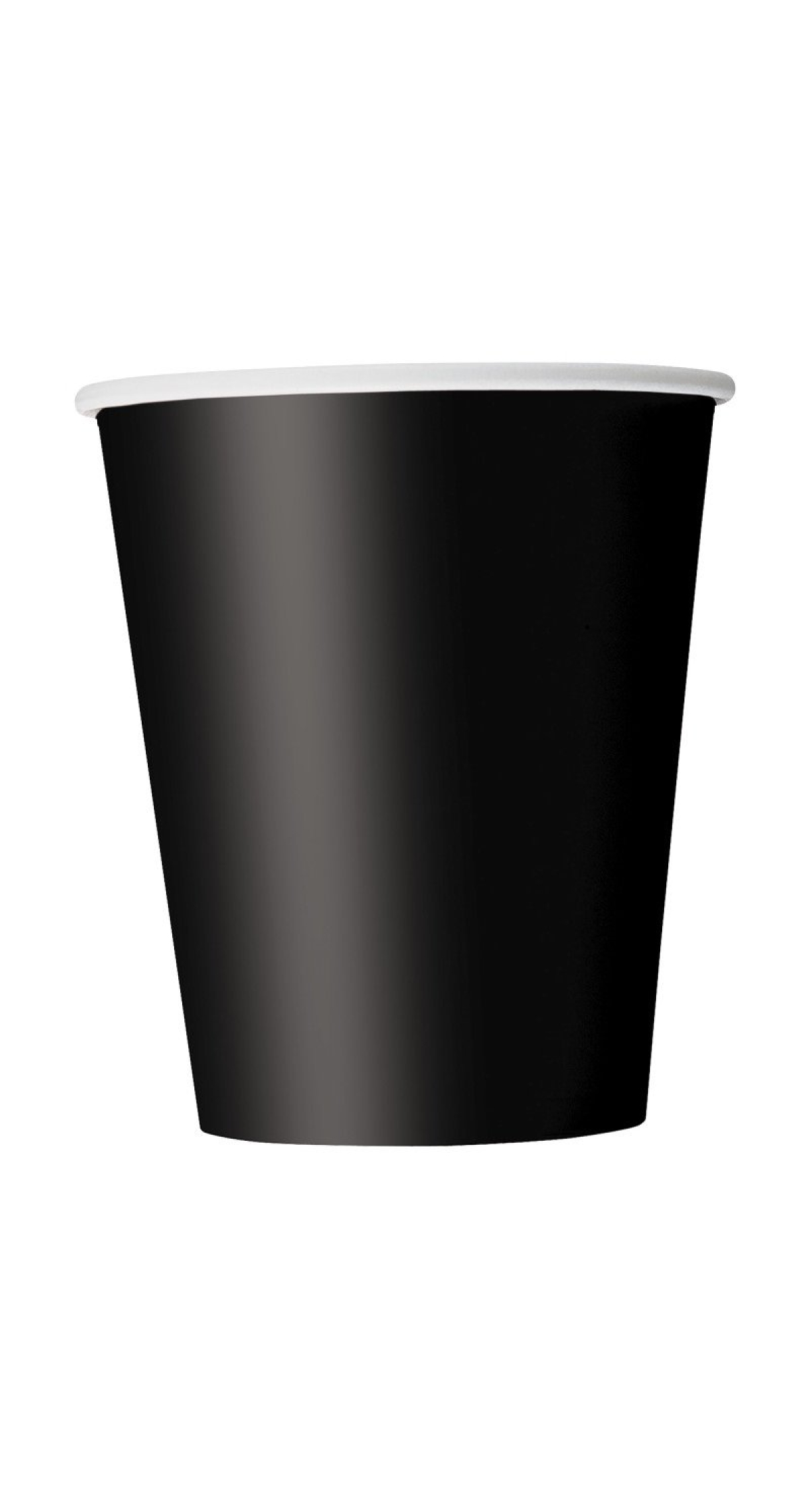 Black Solid 266ml Paper Cups - 14pk