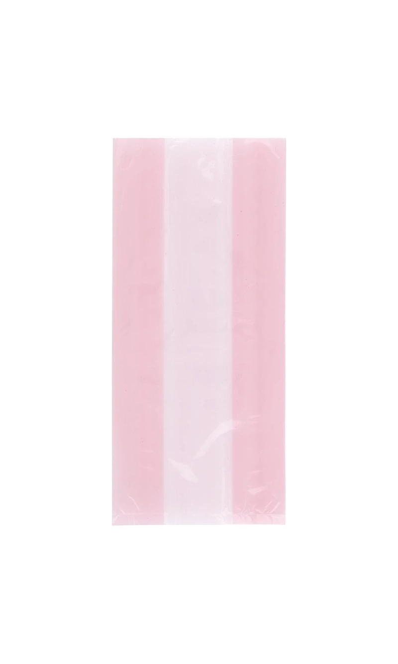 Pastel Pink Cellophane Bags (12.7cm x 28cm) - 30pk