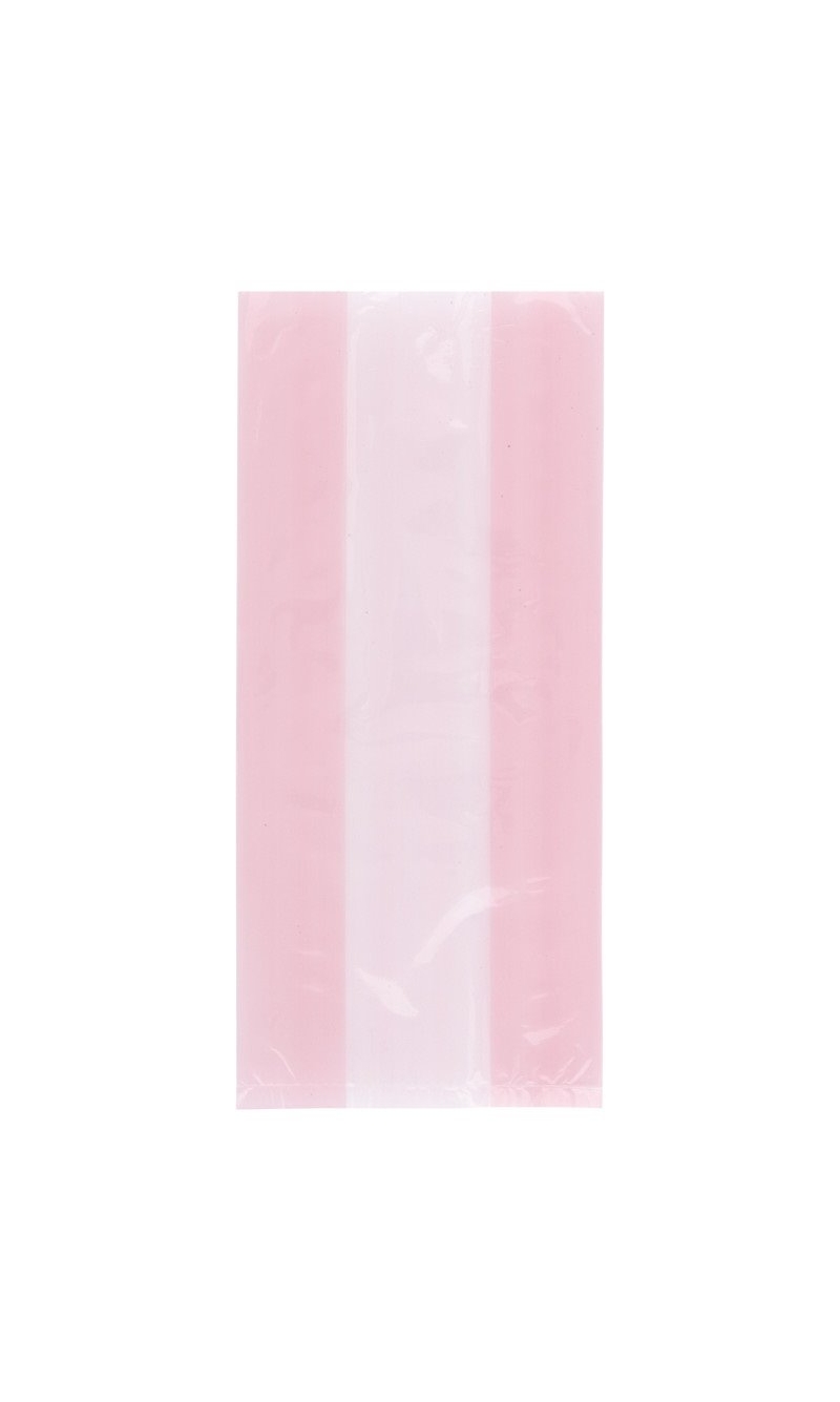 Pastel Pink Cellophane Bags (12.7cm x 28cm) - 30pk