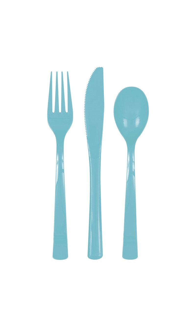 Terrific Teal Assorted Plastic Cutlery - 18pk