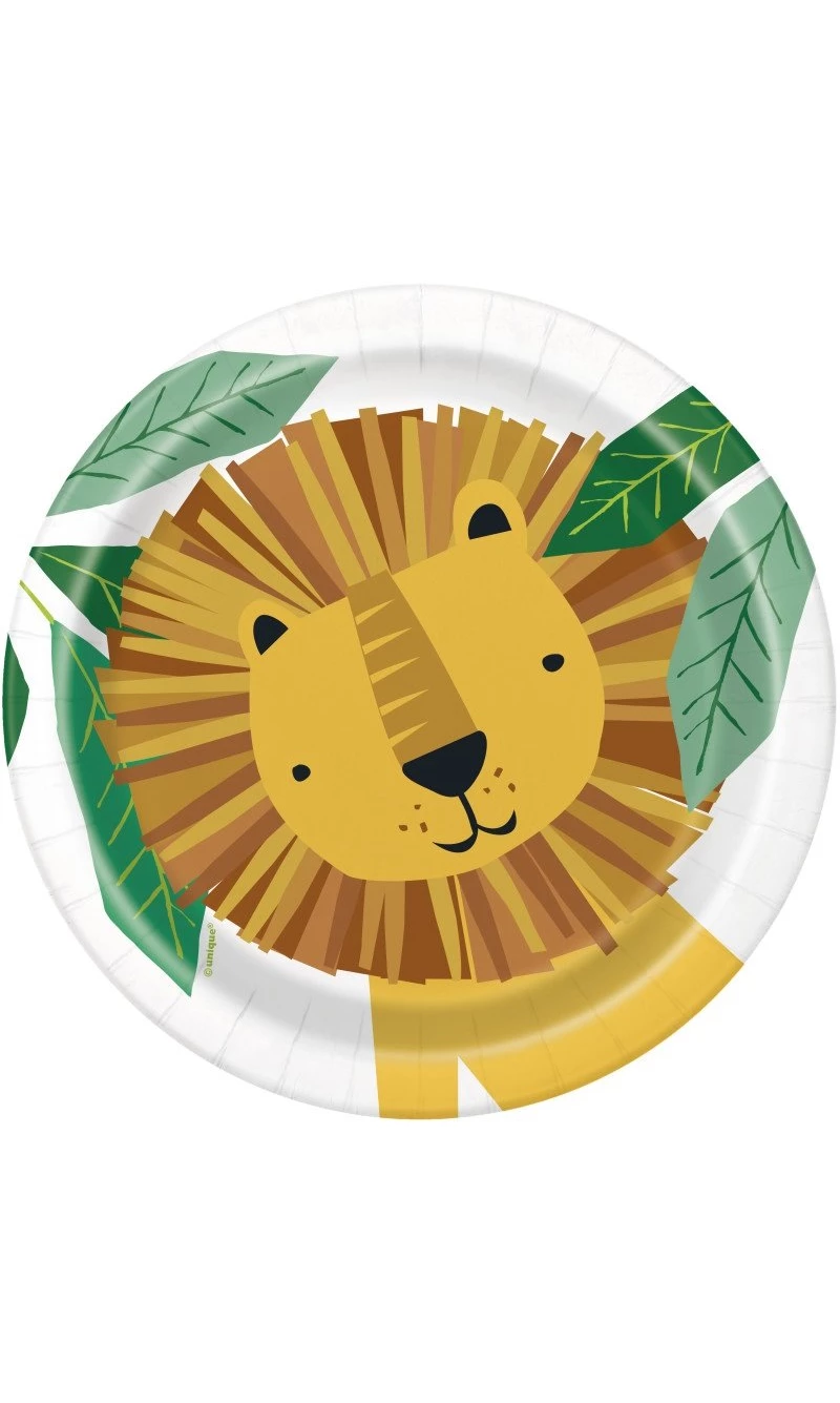 Animal Safari Round 7 Inch Dessert Plates - 8pk