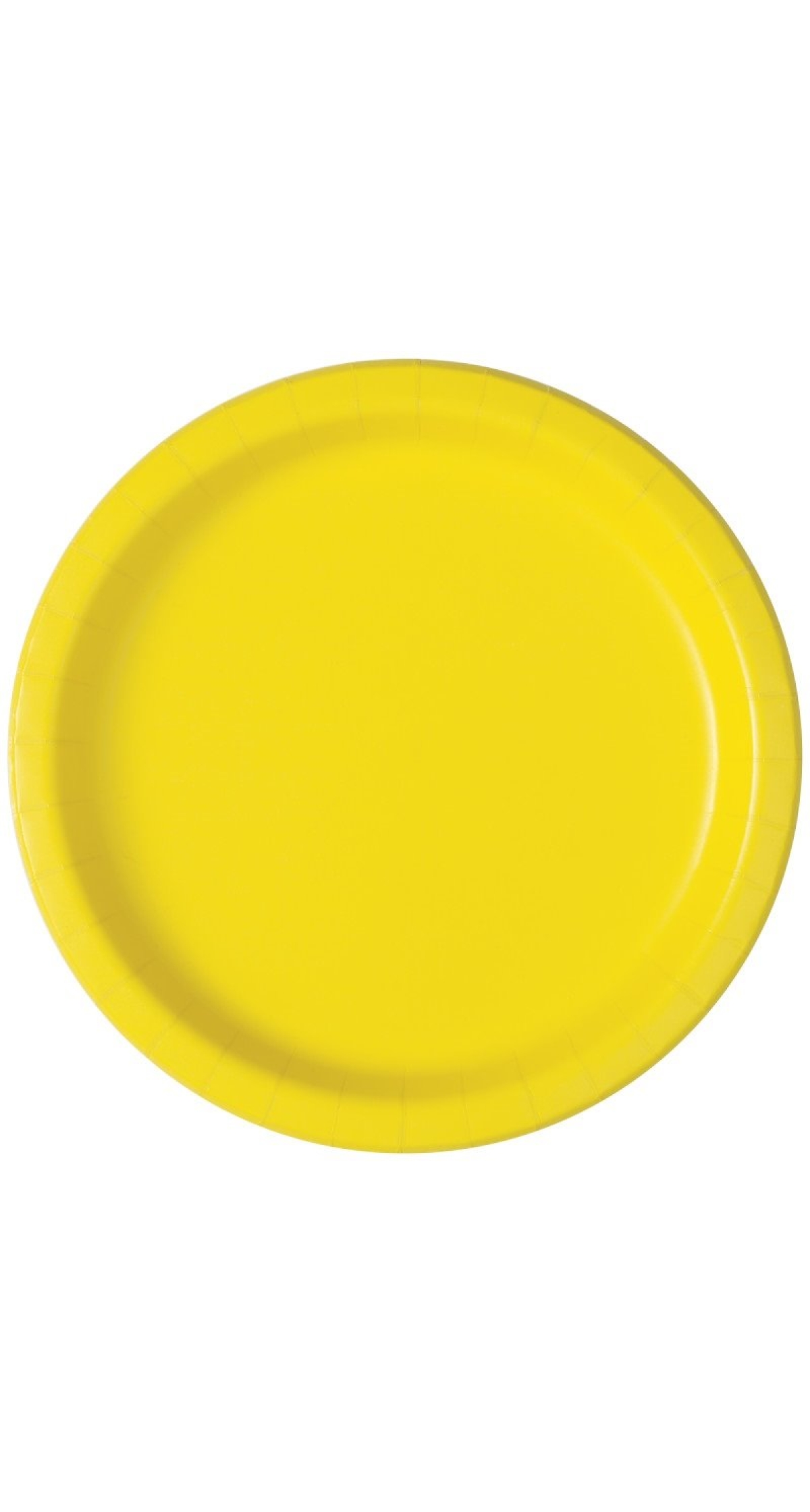 Neon Yellow Solid Round 9 Inch Dinner Plates - 16pk