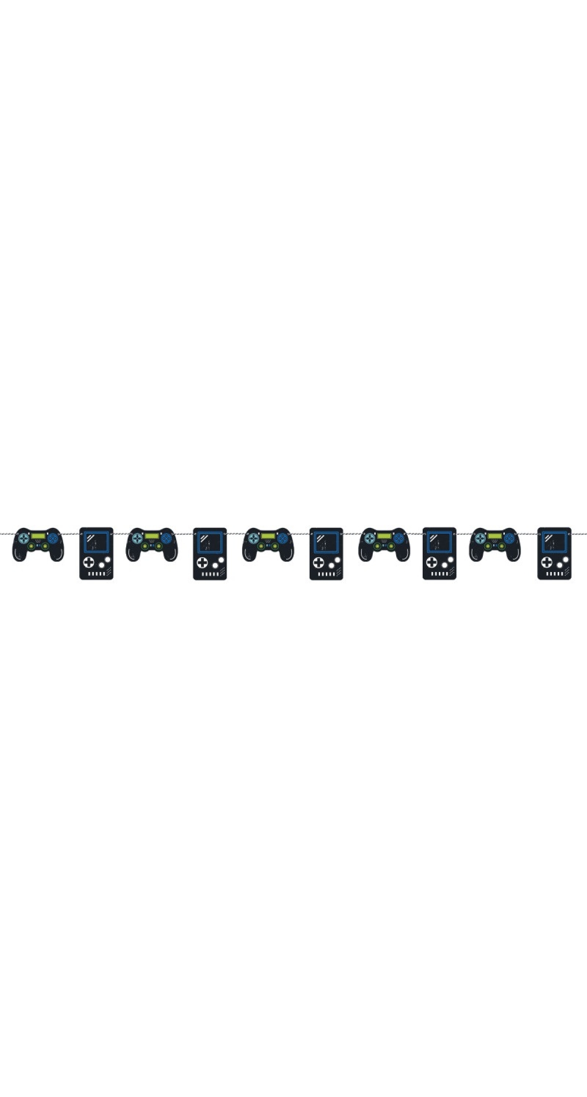 Gamer Birthday Diecut Controllers Garland 7 ft
