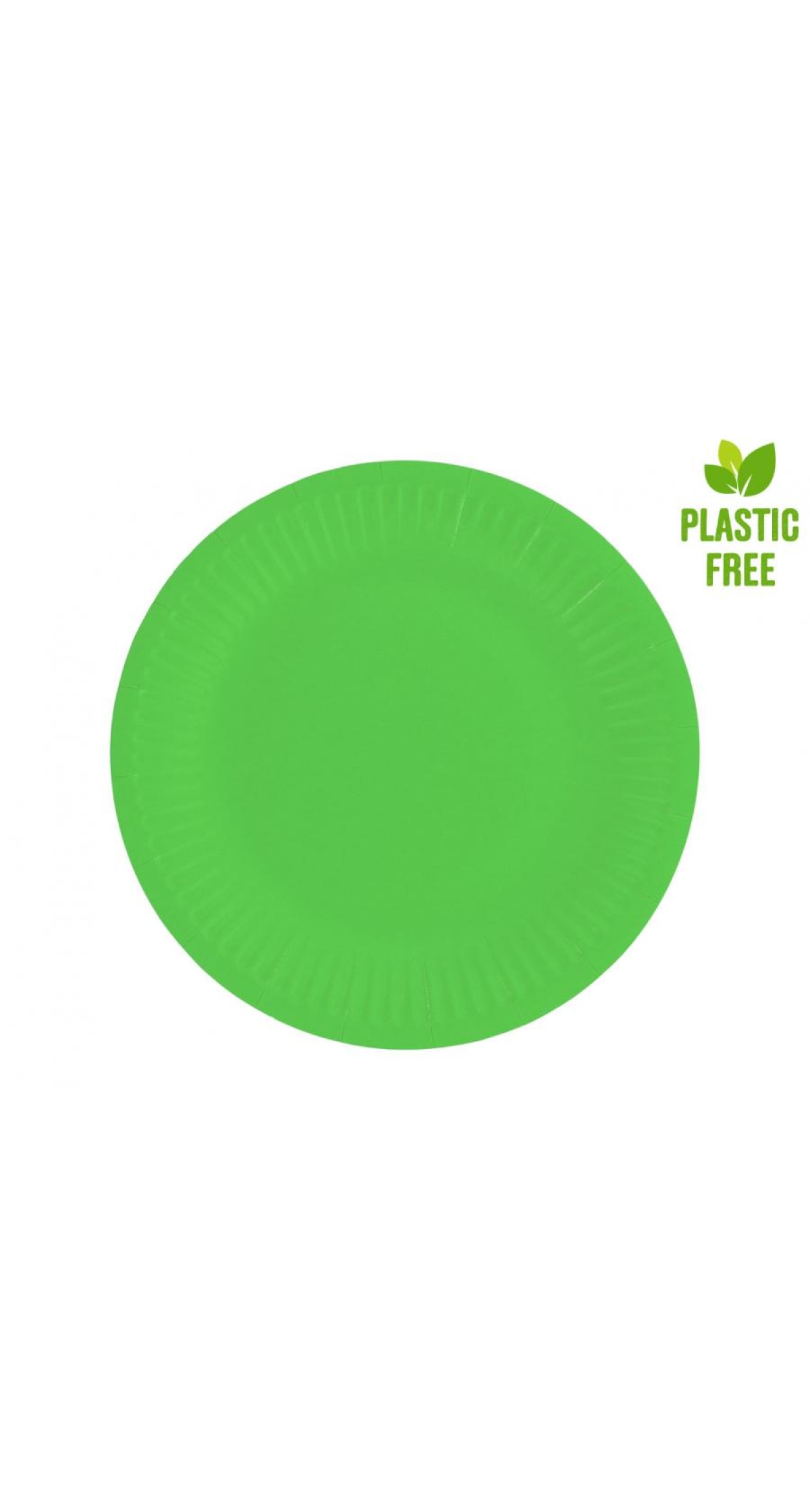 Solid Colour Paper Plates 18cm Lime Green - 6pk