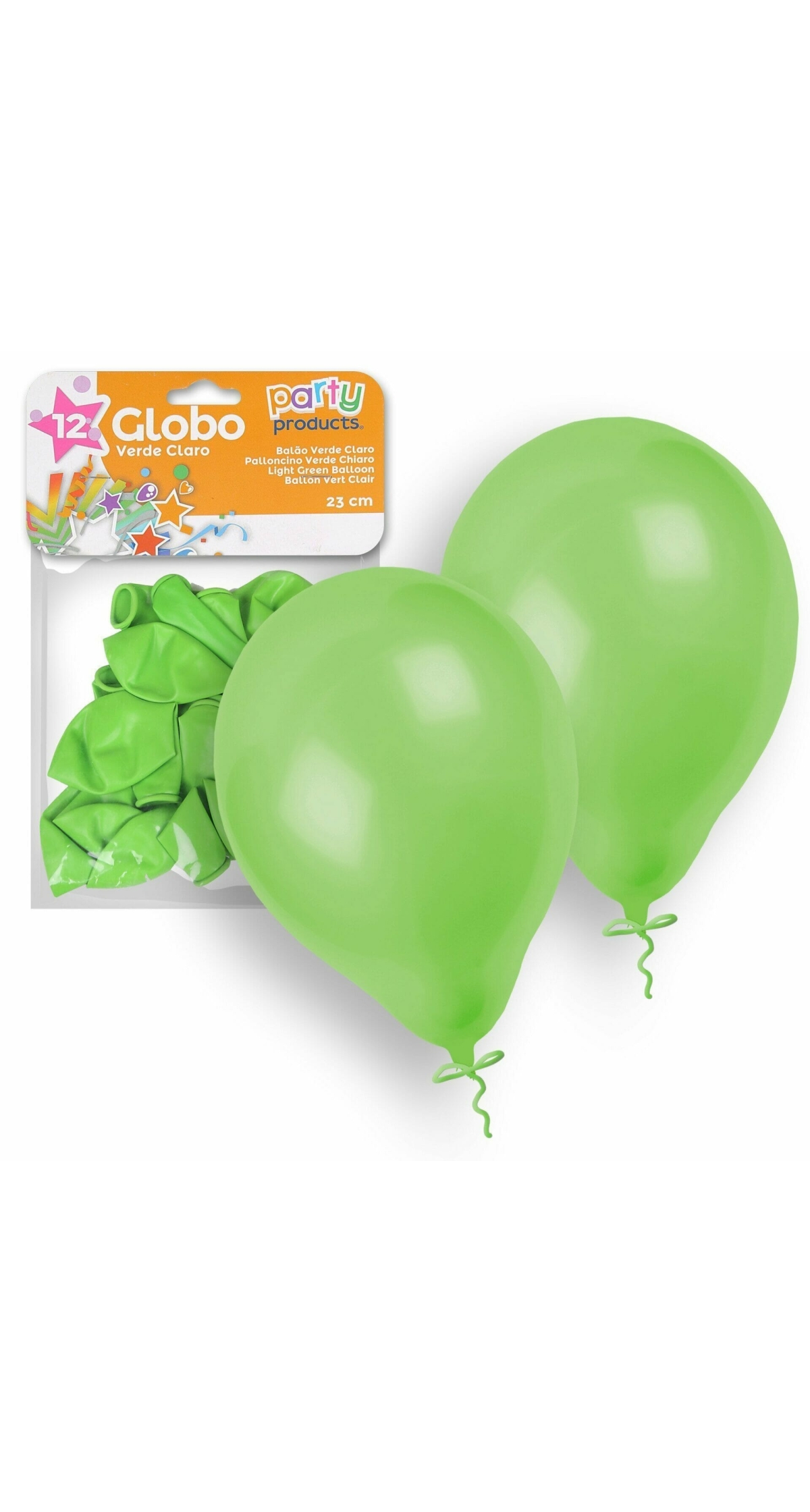 Latex Balloons 23cm (9 Inch) Green - 12pk