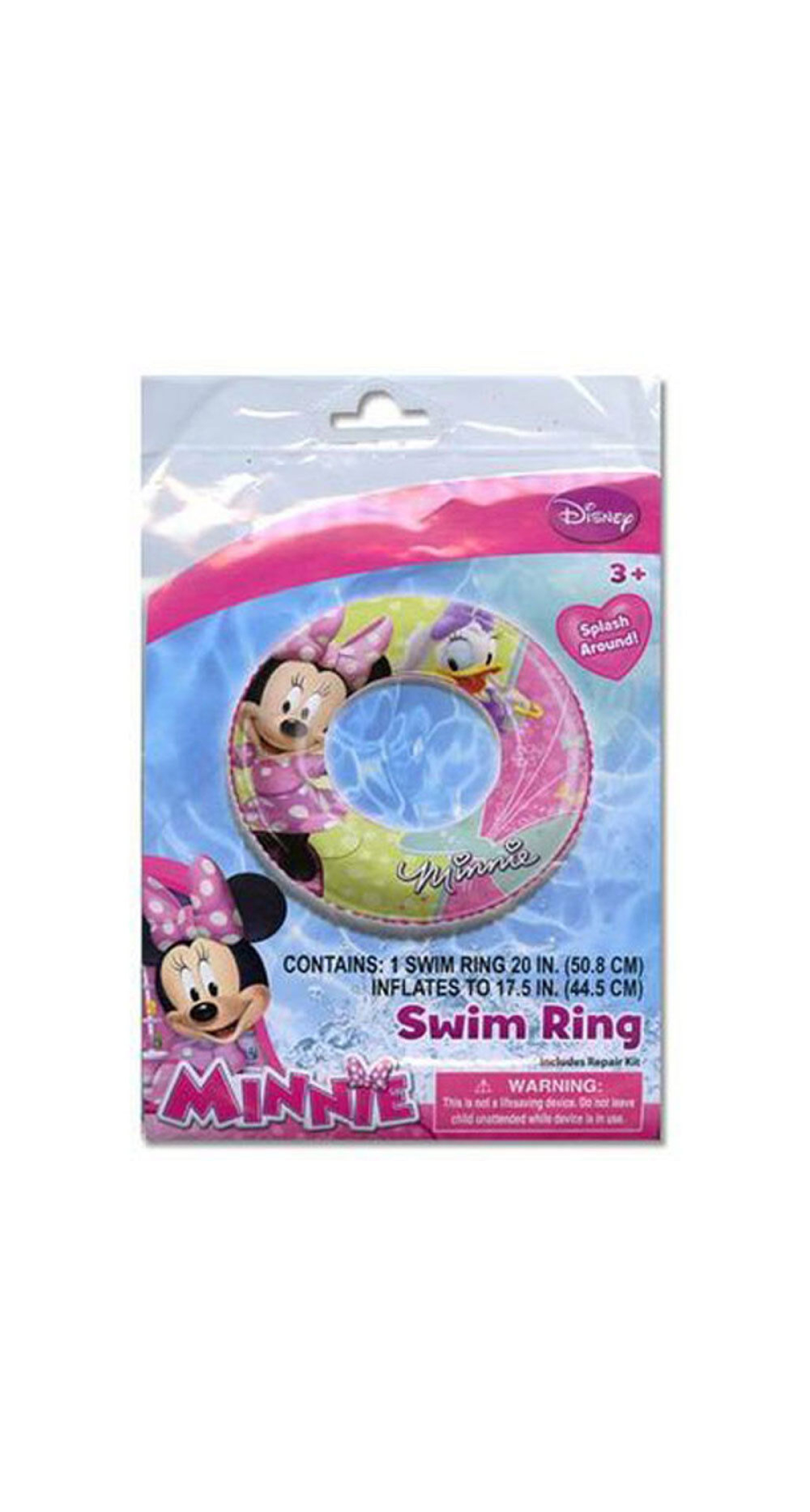 Disney Minnie Mouse Swim Ring 50.8x44.5cm - For Age 3+ Years