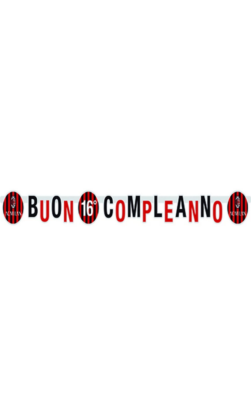 Milan Buon Compleanno Jumbo Banner 294x20cm