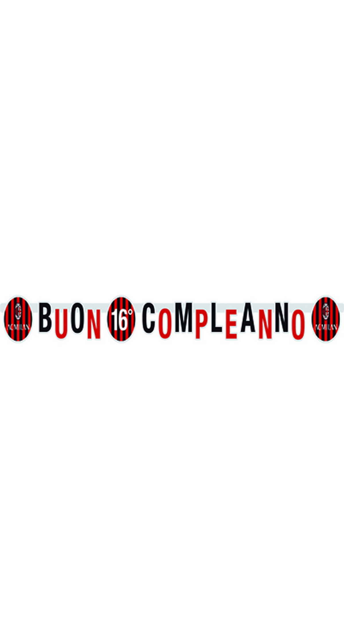 Milan Buon Compleanno Jumbo Banner 294x20cm