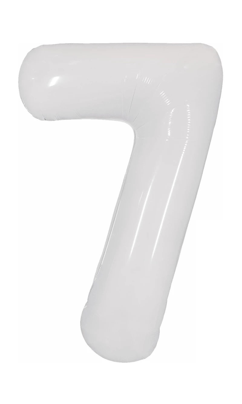 40 Inch Foil Balloon Number 7 - White