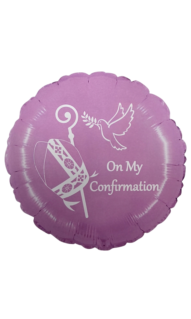 On My Confirmation Pink - 18" Foil Balloon