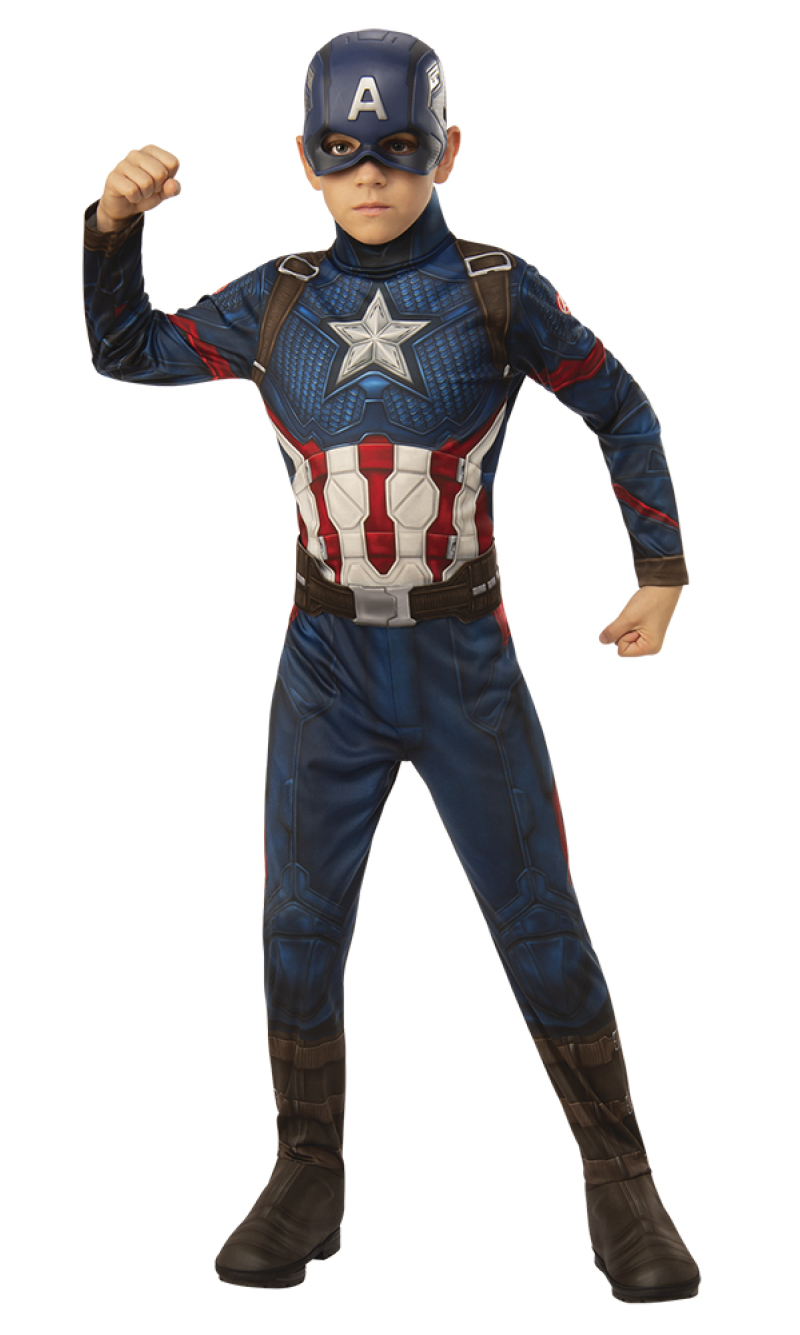 Official Licensed Captain America Costume (Size L) - Age 8 to 10 Years