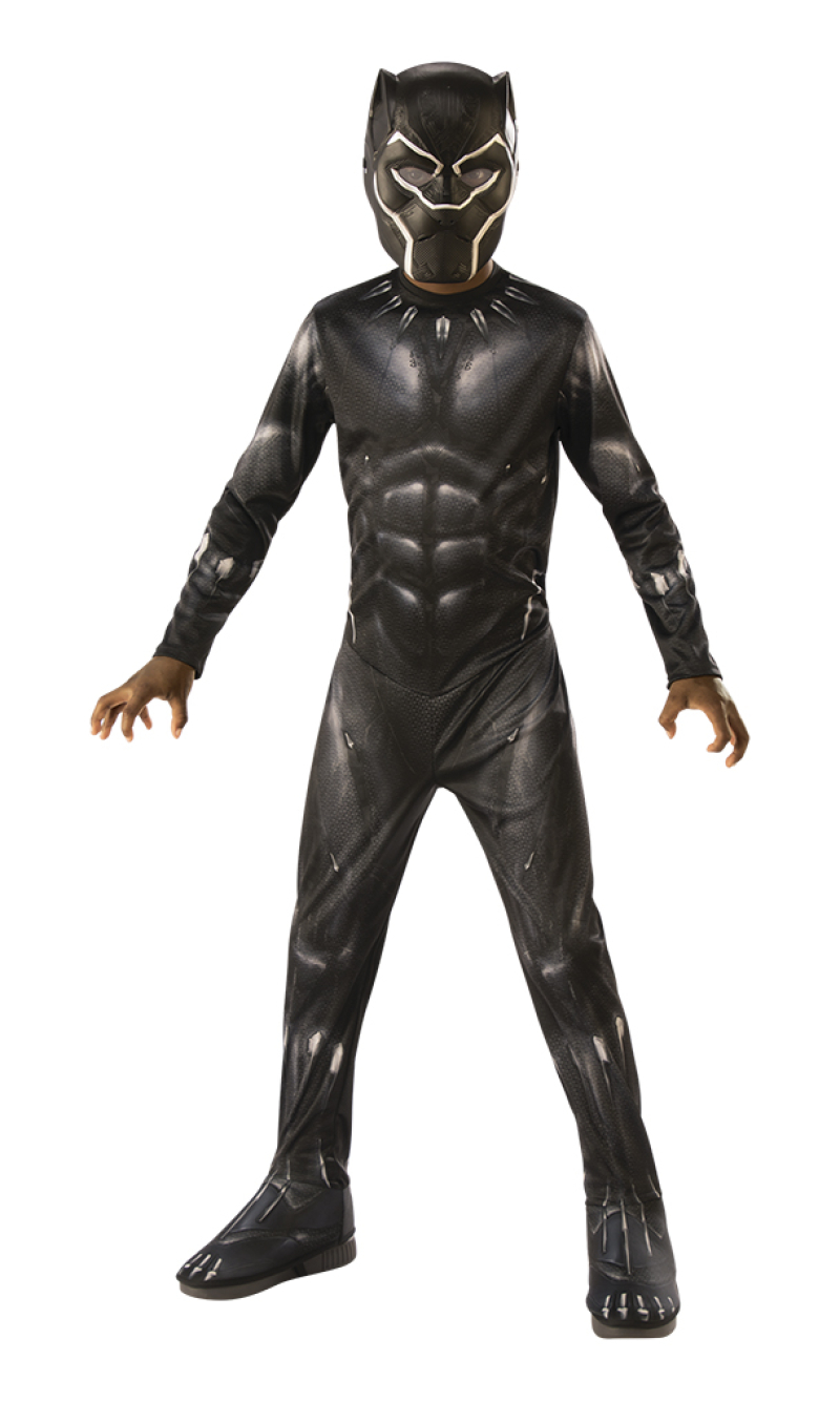 Official Licensed Black Panther Costume (Size L) - Age 8 to 10 Years