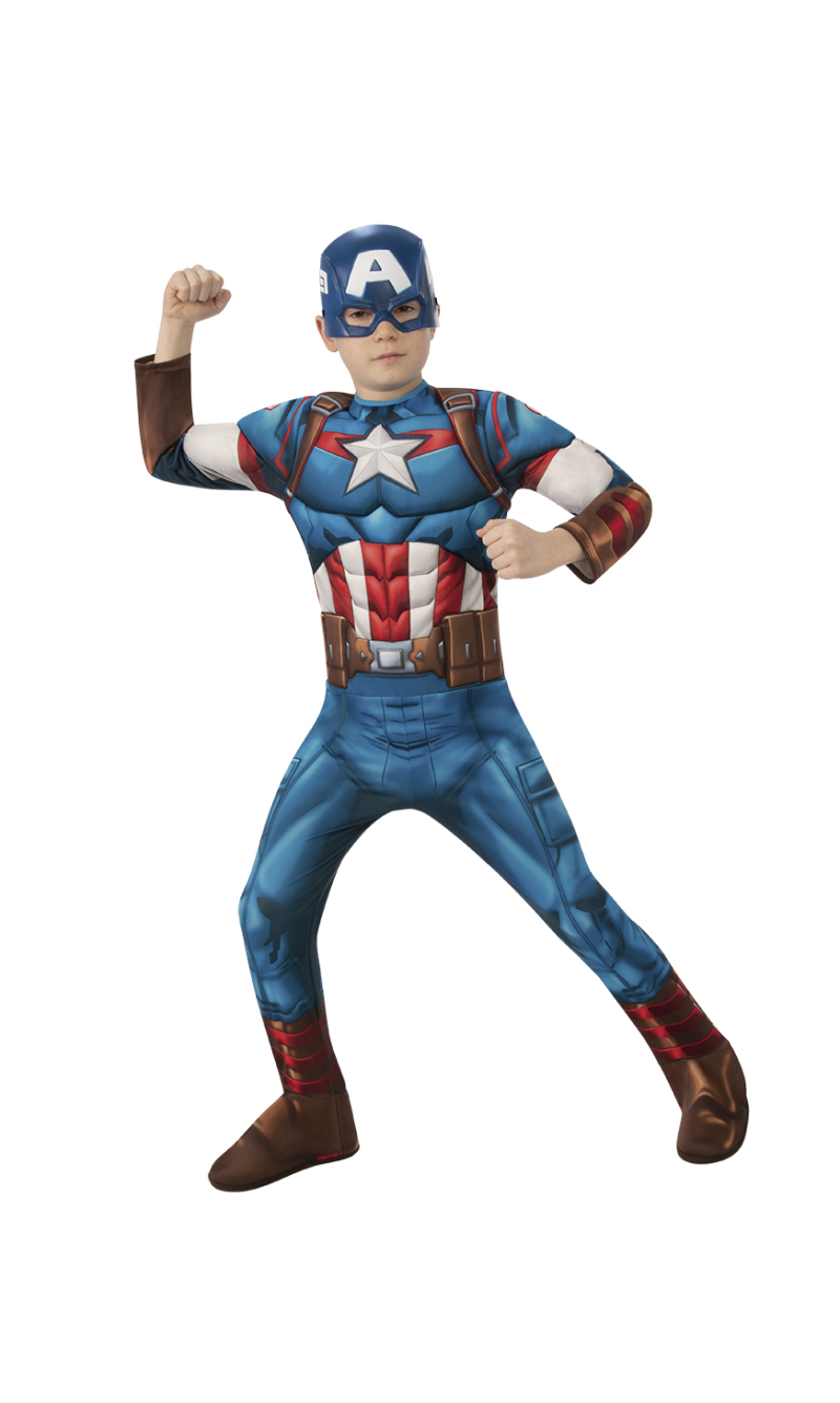 Official Licensed Captain America Classic Costume - Age 3 to 4 Years