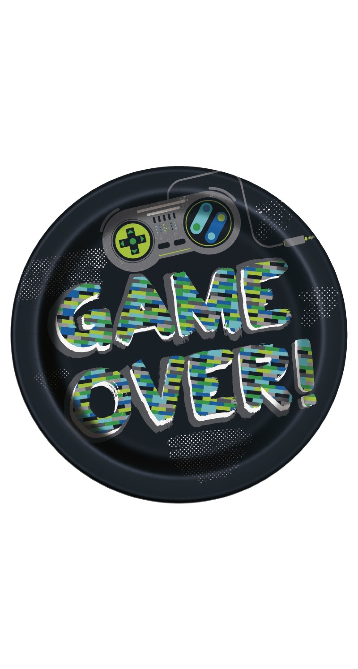 Gamer Birthday Round 9 Inch Dinner Plates - 8pk