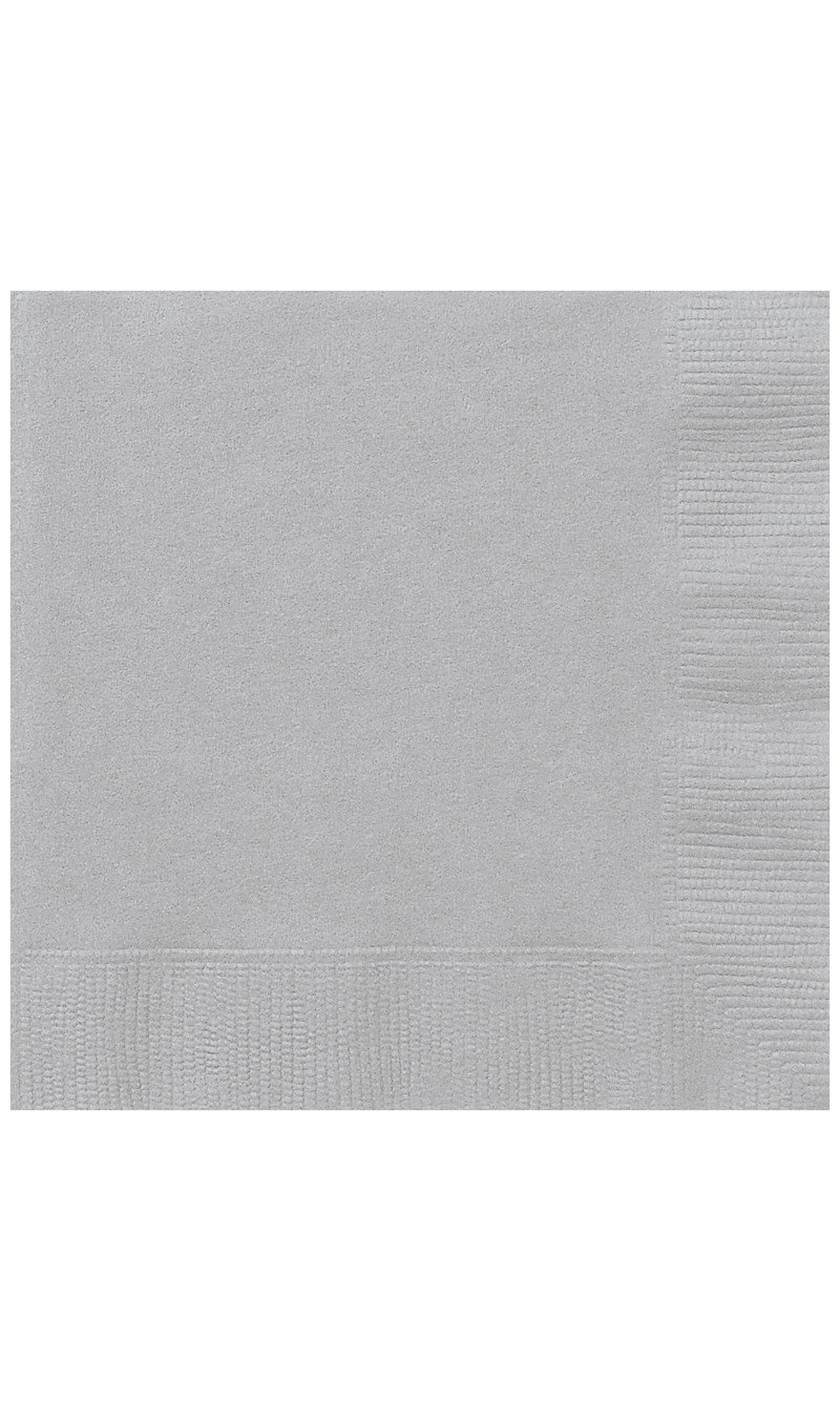 Silver Luncheon Napkins - 20pk