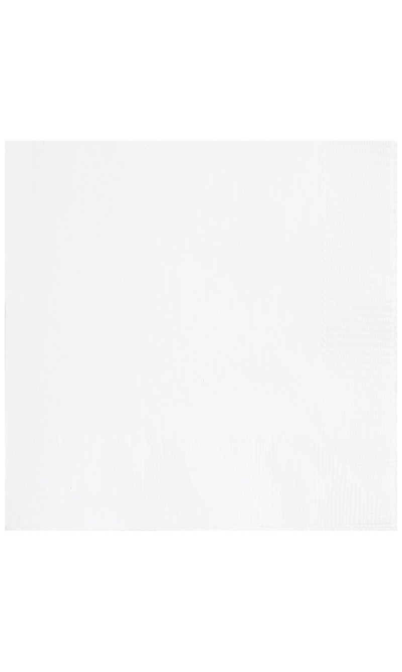 White Solid Luncheon Napkins - 20pk