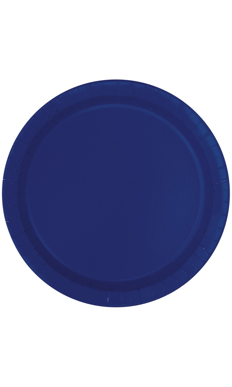 True Navy Blue 9 Inch Dinner Plates - 16pk