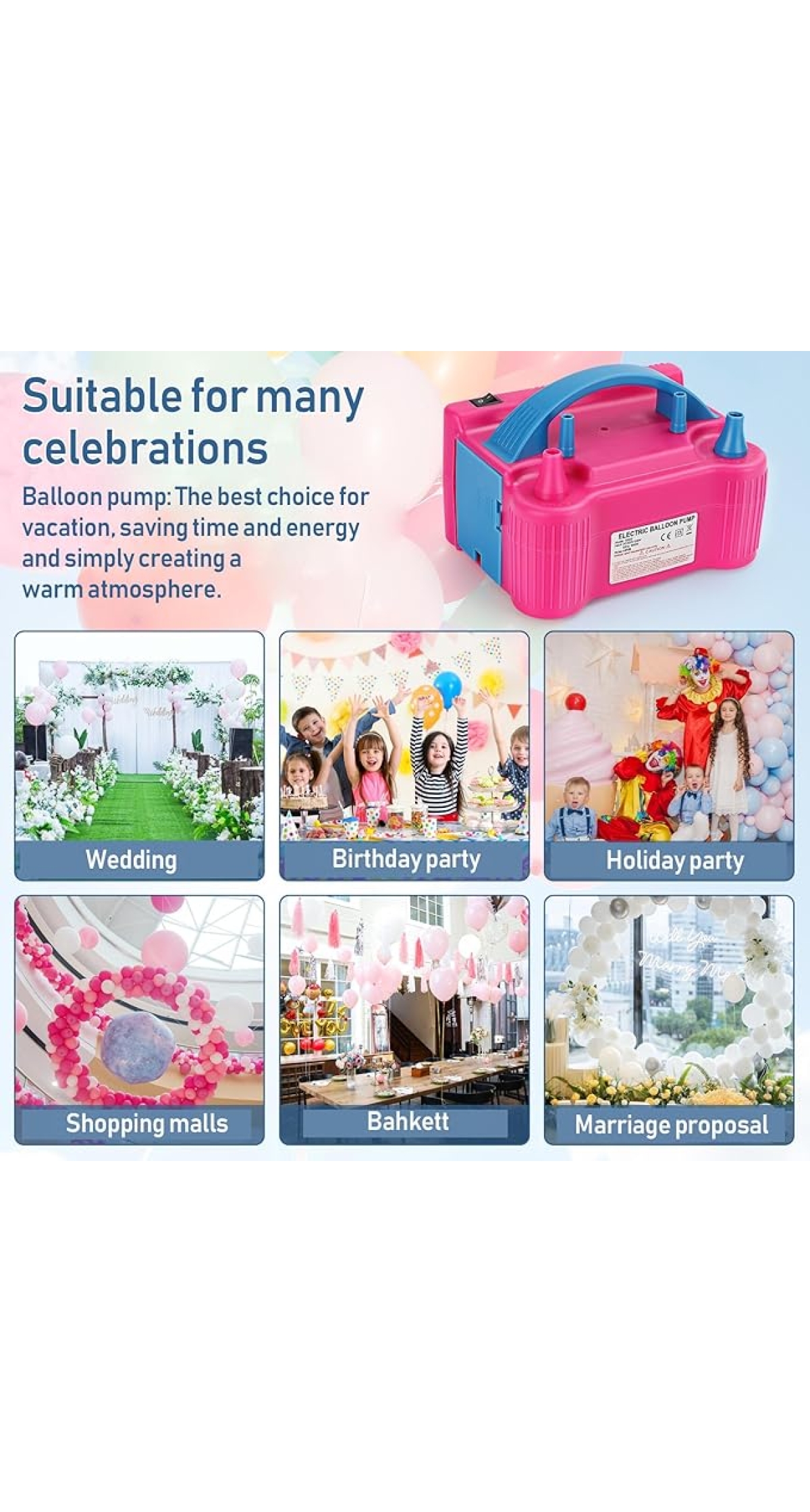 Electric Balloon Pump With Two Outputs 600w - 240v - Image 4