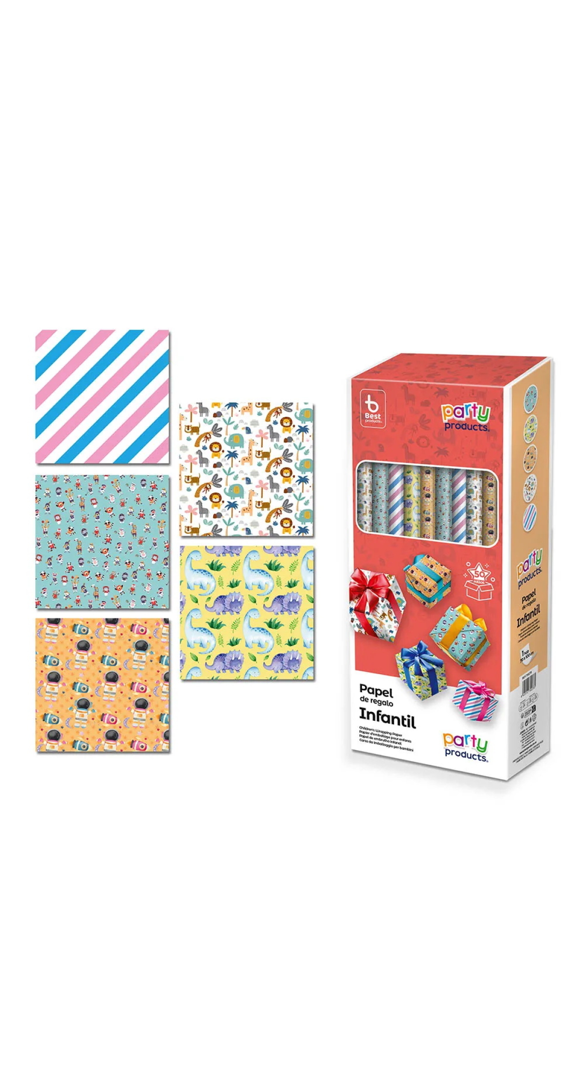 General Gift Wrap Roll 70cm X 100cm (Assorted Designs) - 1pc