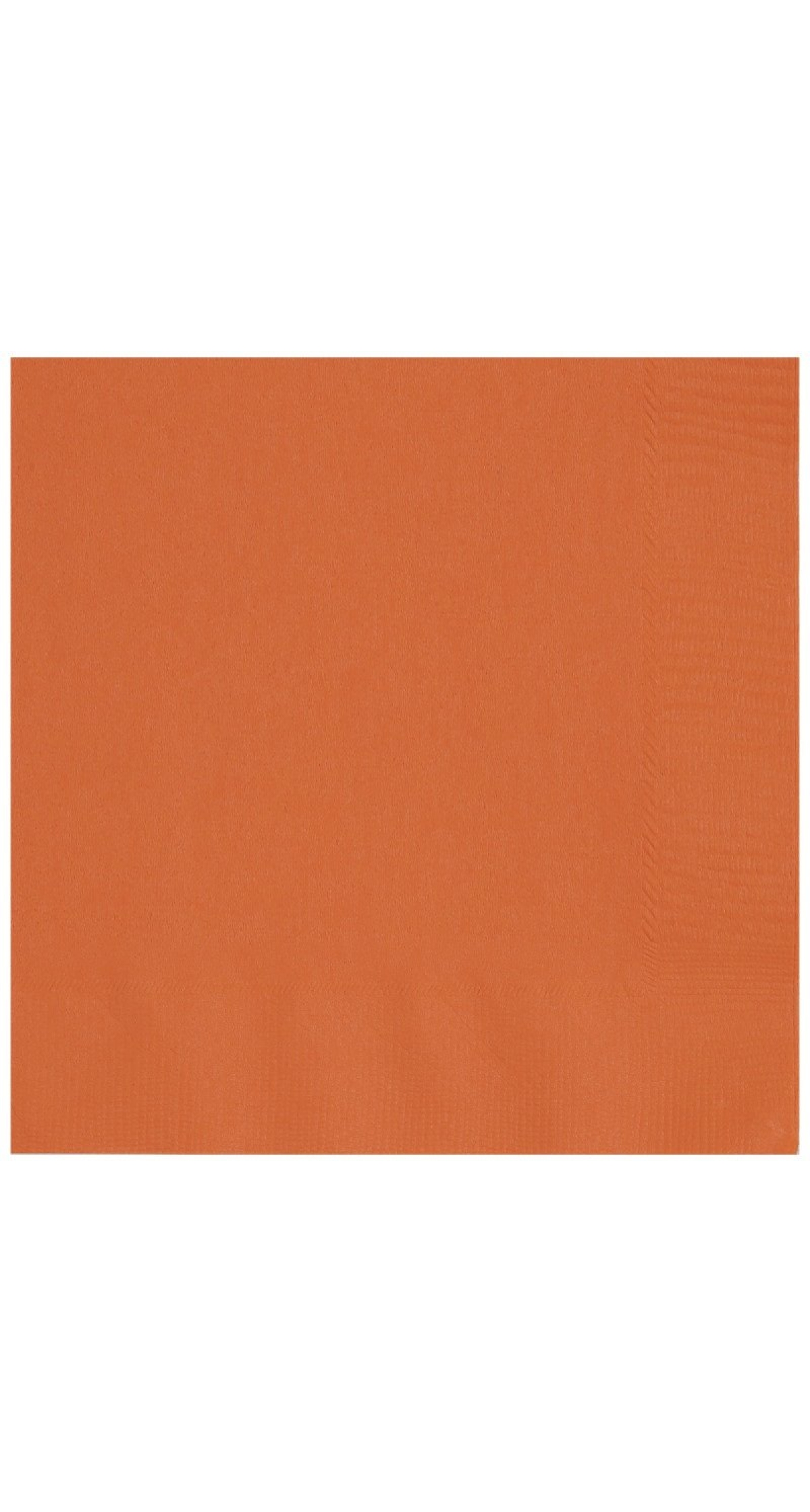 Pumpkin Orange Solid Beverage Napkins - 20pk