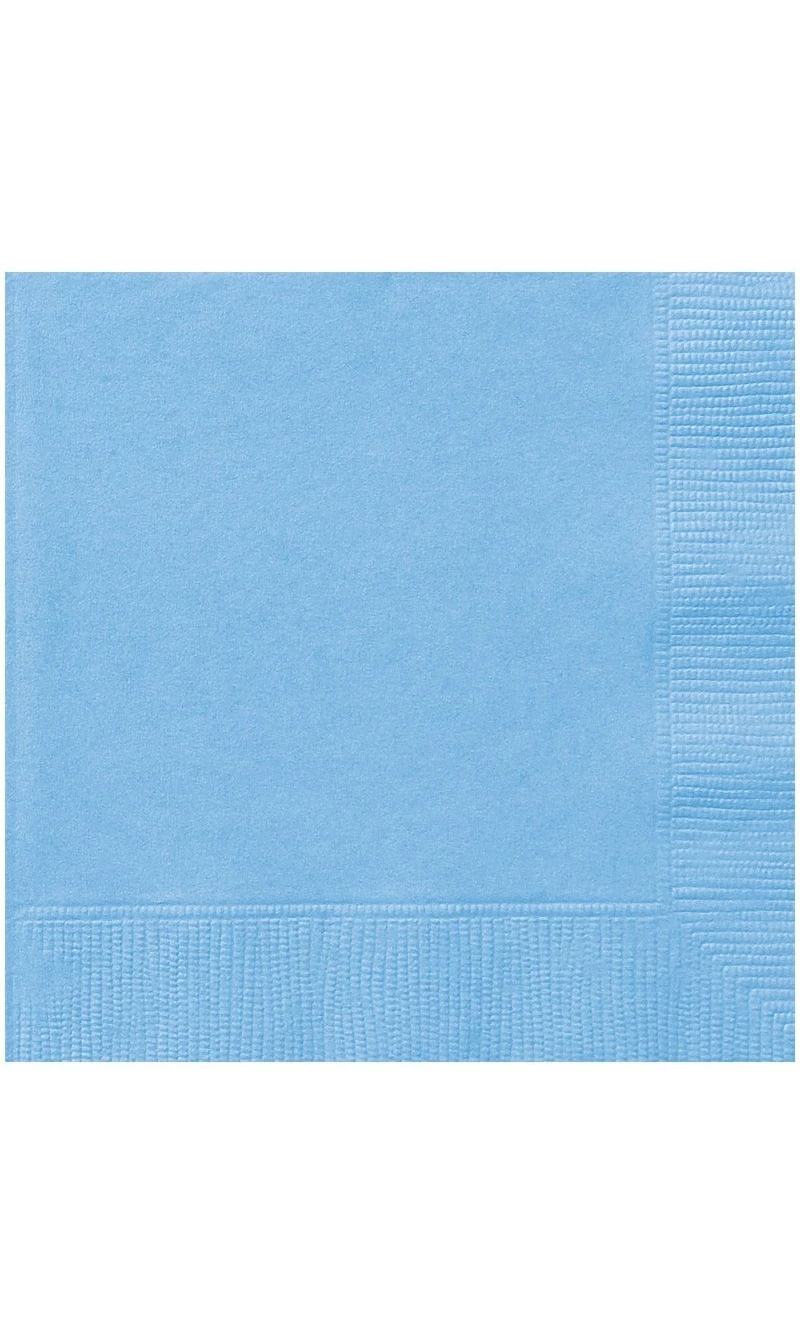 Powder Blue Solid Beverage Napkins - 20pk