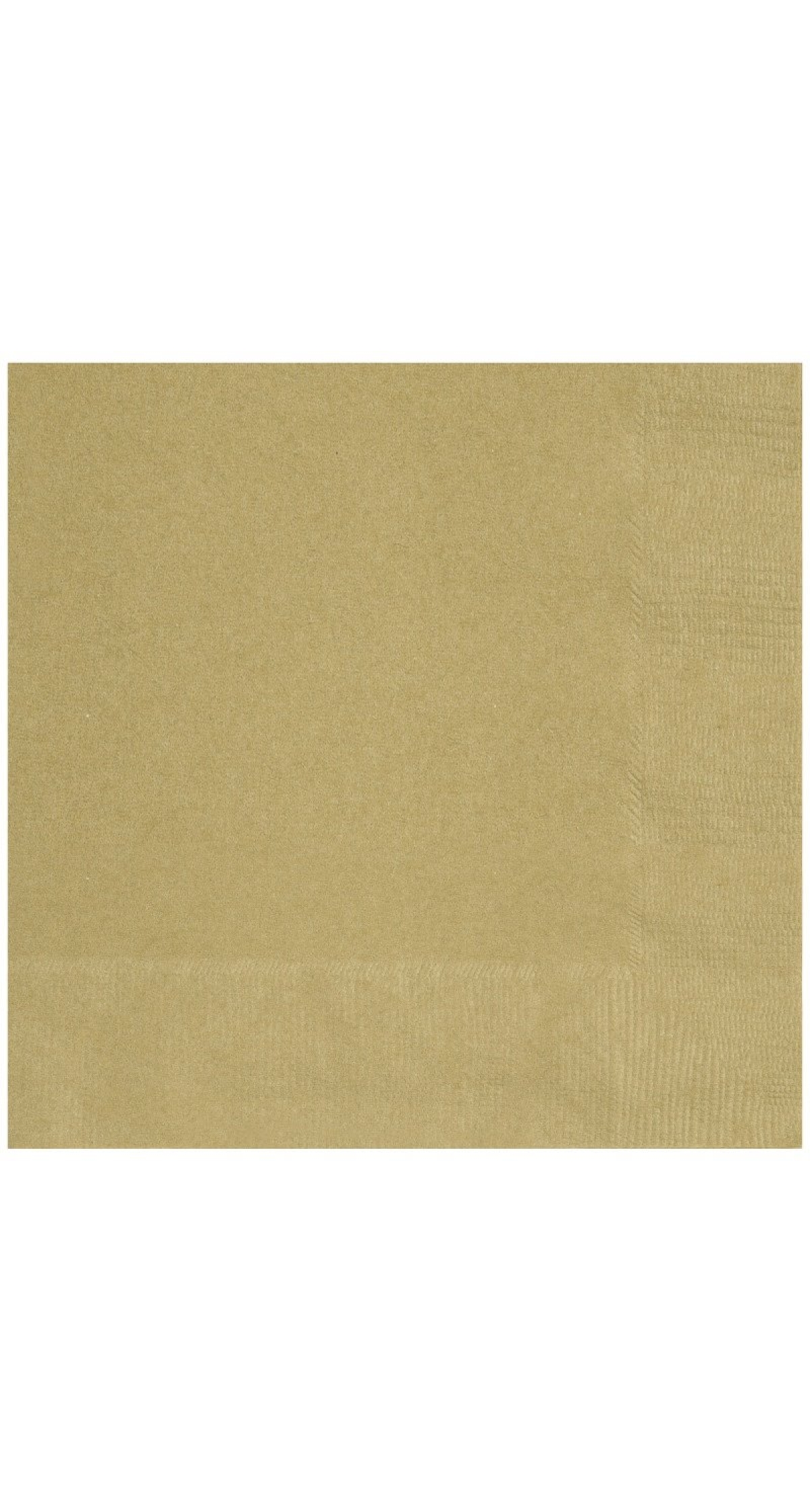 Gold Solid Beverage Napkins - 20pk