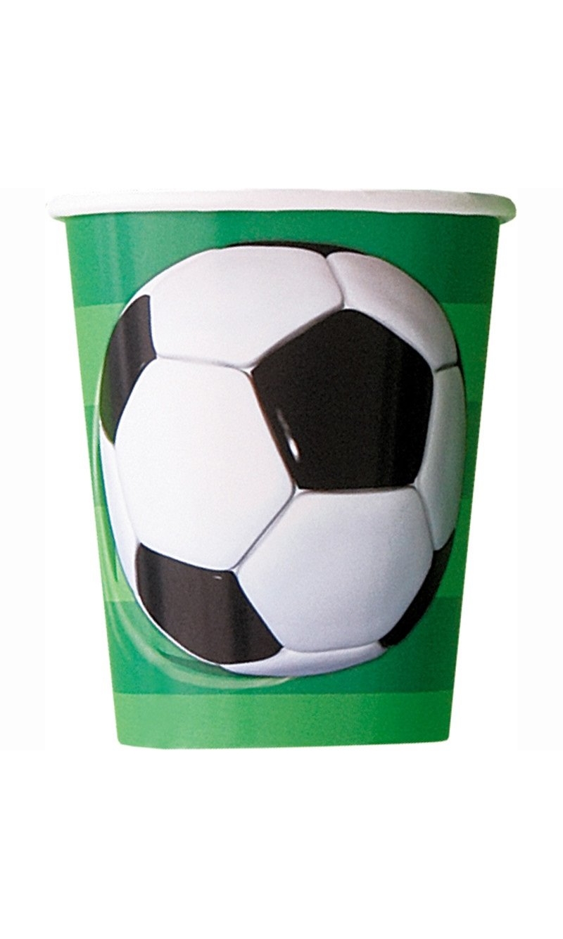 Football 266ml Party Paper Cups  8pk