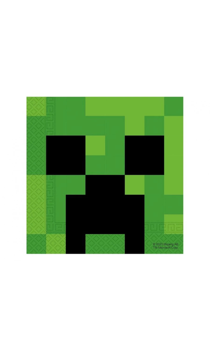 Minecraft Party Paper Napkins 33x33cm - 20pk
