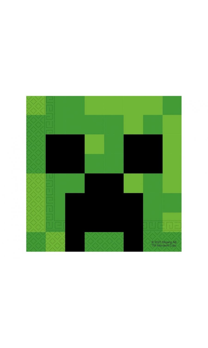 Minecraft Party Paper Napkins 33x33cm - 20pk